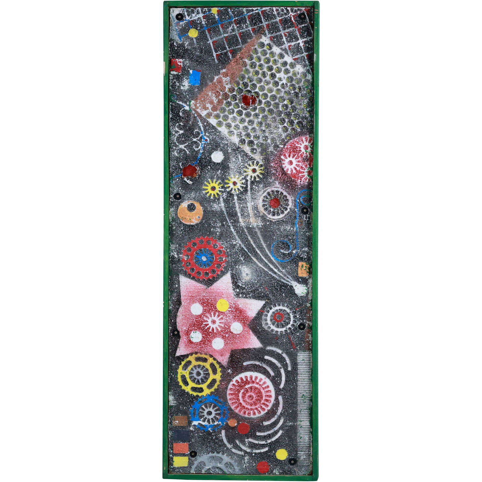 Ron Fountain, 20th C. Mixed Media Oil Painting Abstract Celestial Composition, Framed (1 of 18)