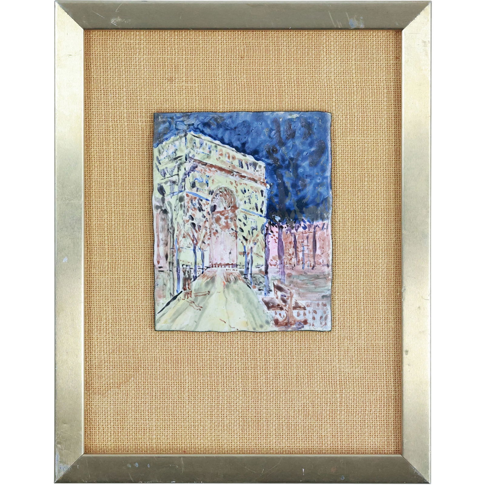 Framed Impressionist Painting L'ARC DE TRIOMPHE, France (1 of 7)