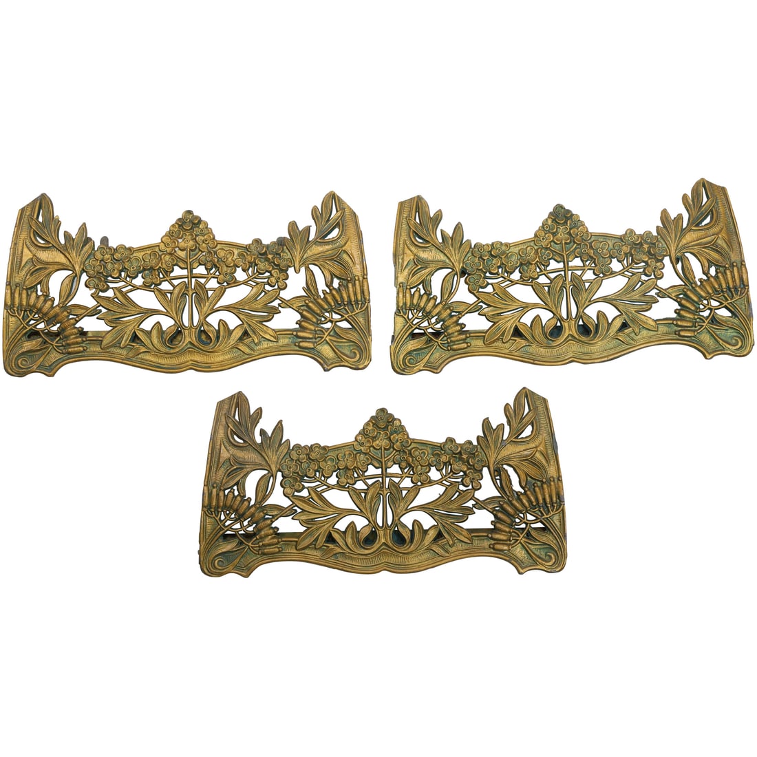 3 Matching Art Nouveau Architectural Decorative Elements 7.5 in. x 4 in. (1 of 13)