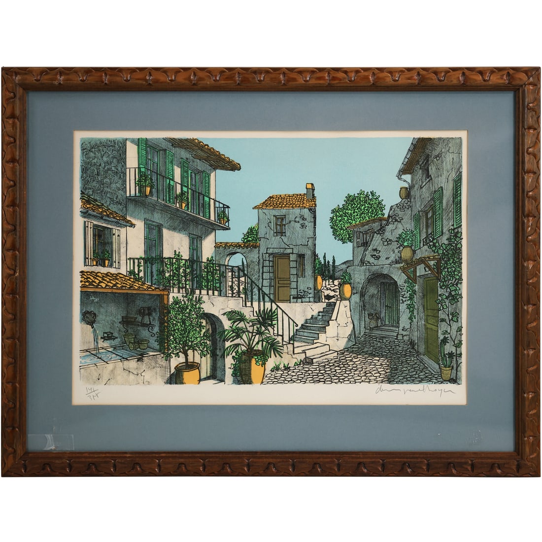 Denis Paul Noyer Signed & Numbered Limited Edition Color Lithograph #145/355, Framed (1 of 17)