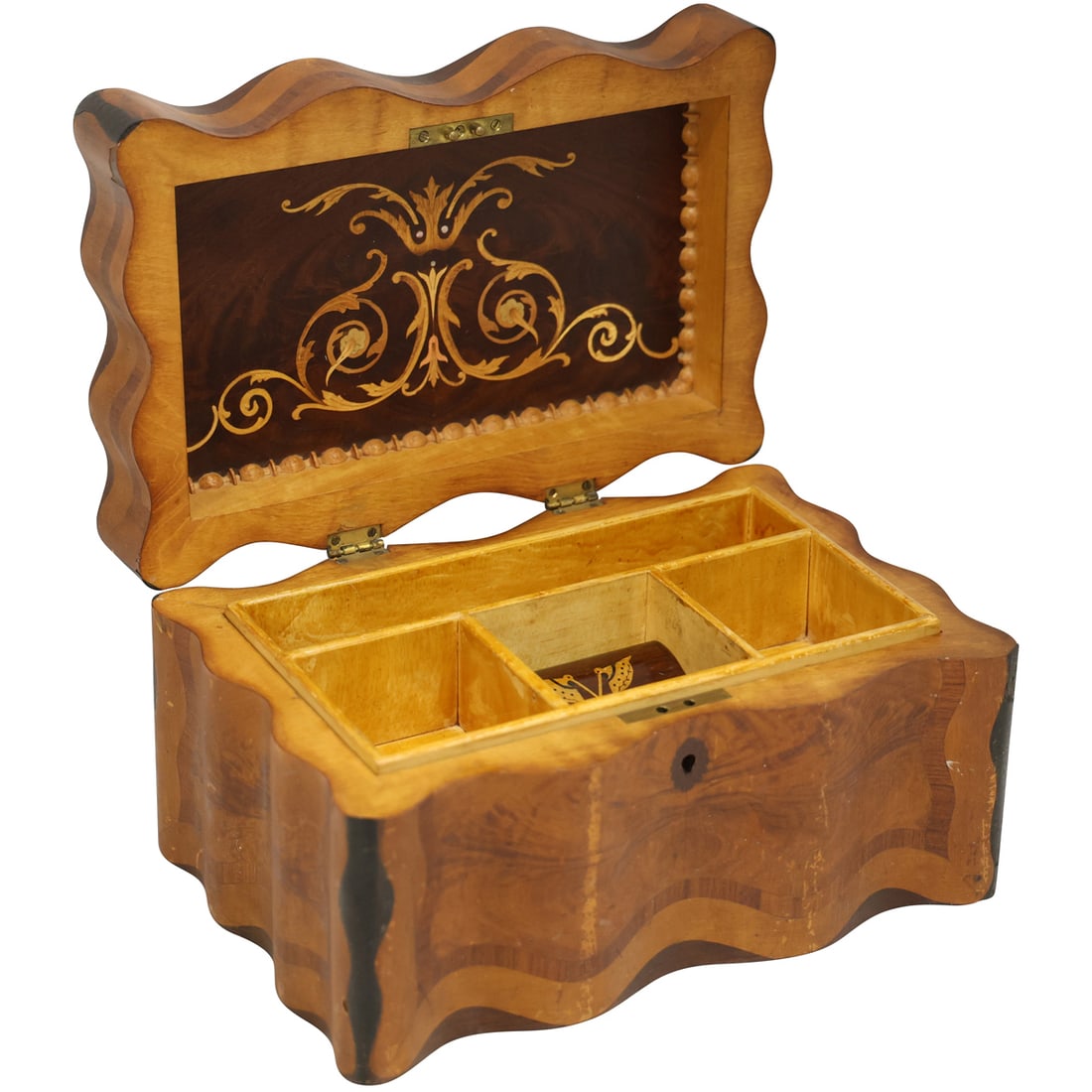 Exotic Woods Jewelry Chest with Inlay Designs 6.5 in. height x 12.5 in. length x 8.5 in. wide: Exotic Woods Jewelry Chest with Inlay Designs 6.5 in. height x 12.5 in. length x 8.5 in. wide Size: 6.5 h , 12.5 x 8.5 S:B