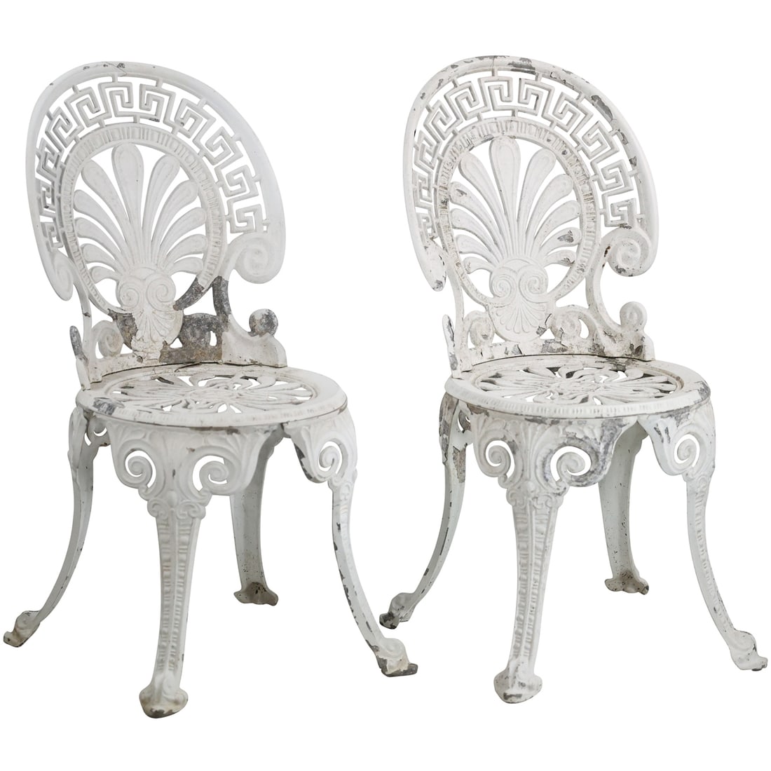 2 Victorian Style Metal Cast Aluminum Garden Chairs (1 of 20)
