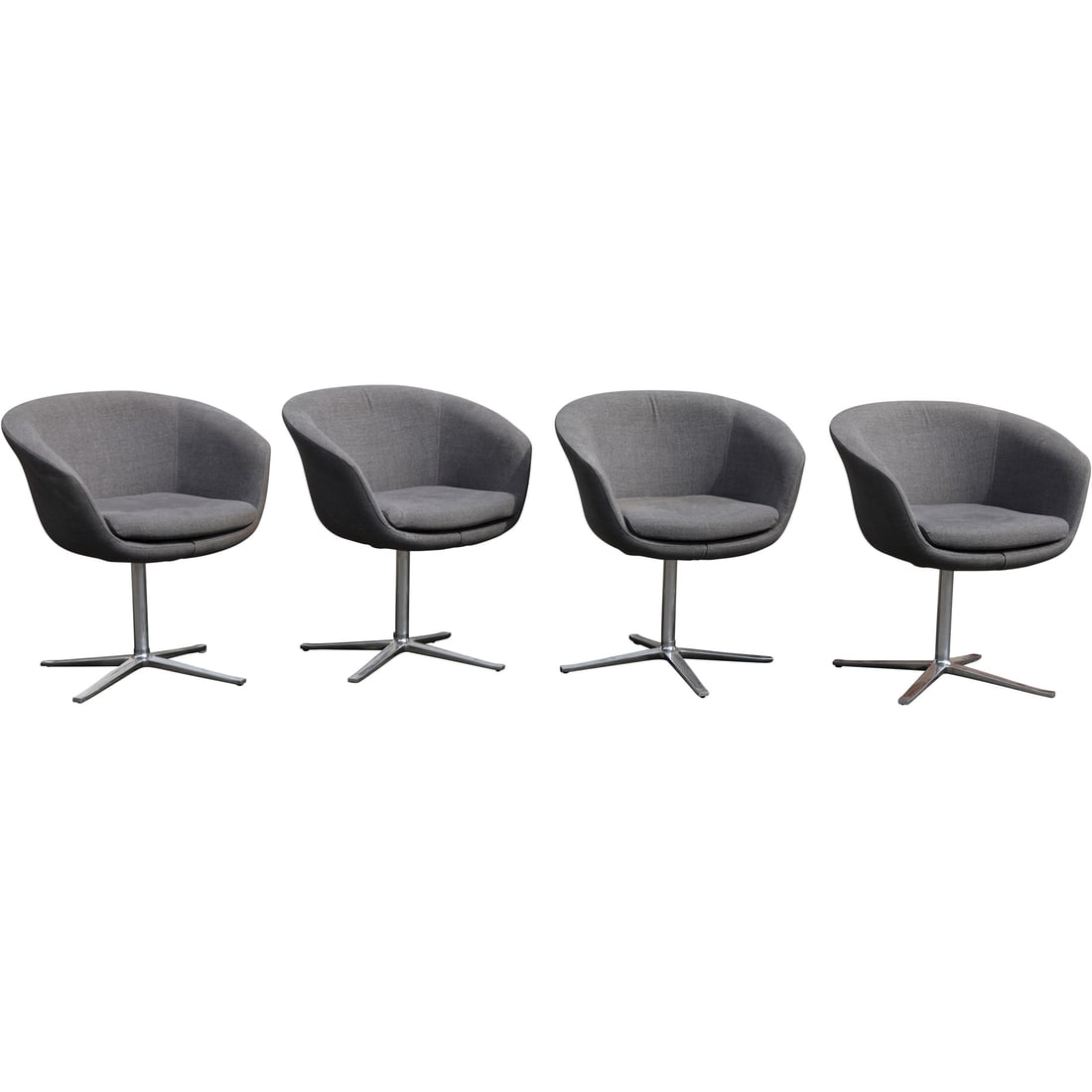 Set of 4 Modern Pearson Lloyd for Coalesse Bob Swivel Chairs by Walter Knoll (1 of 15)