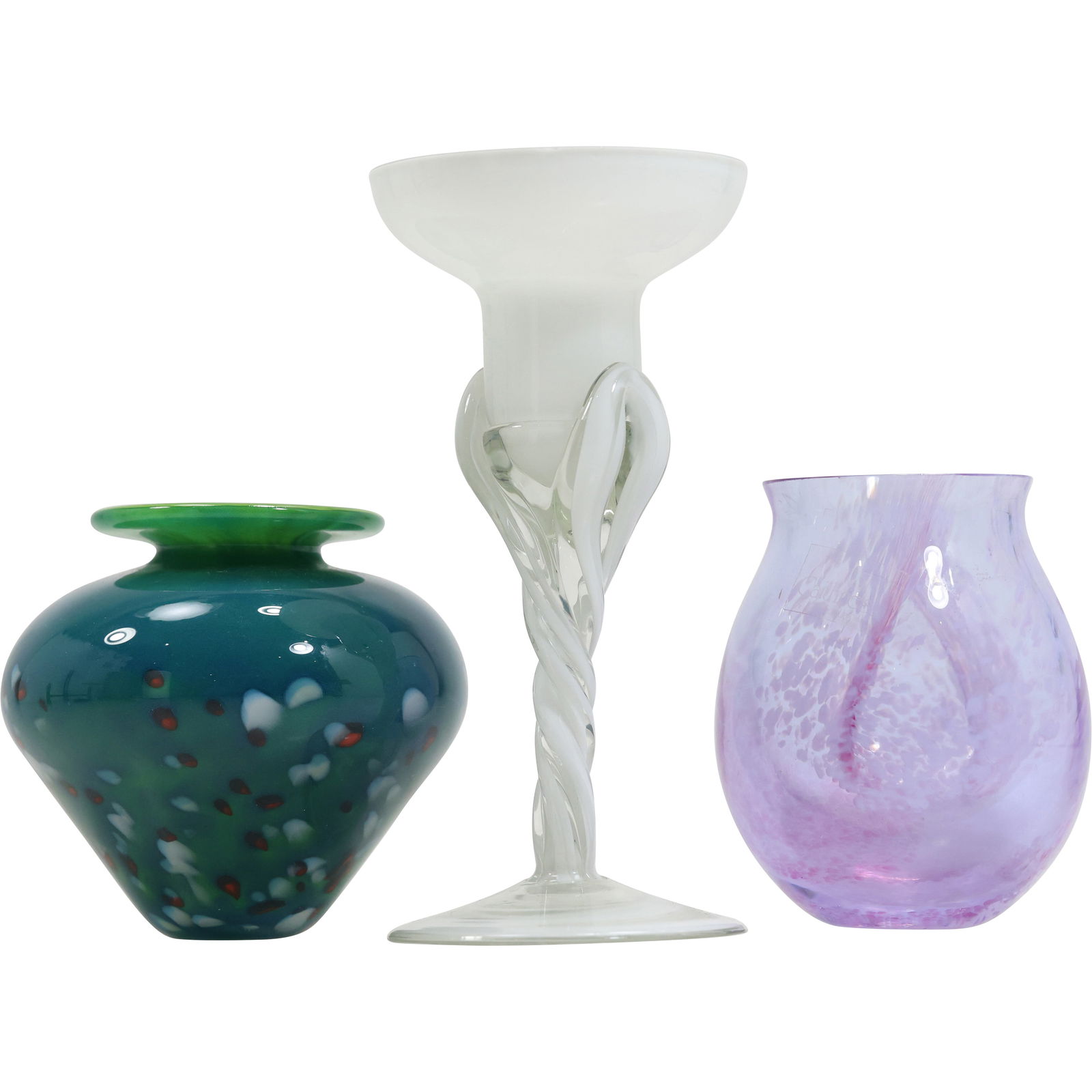 3 Assorted Art Glass Vase including Signed Gilmore and Caithness Scotland (1 of 16)