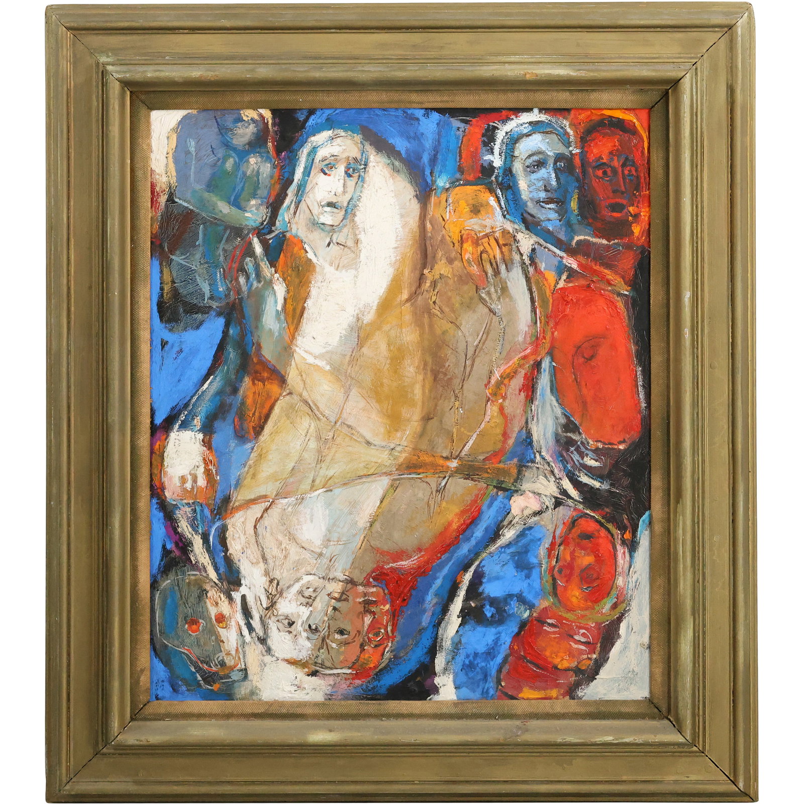 Lester Knorr, Oil on Canvas Painting "The 3 Fates of Man" , Framed, Labels (1 of 20)