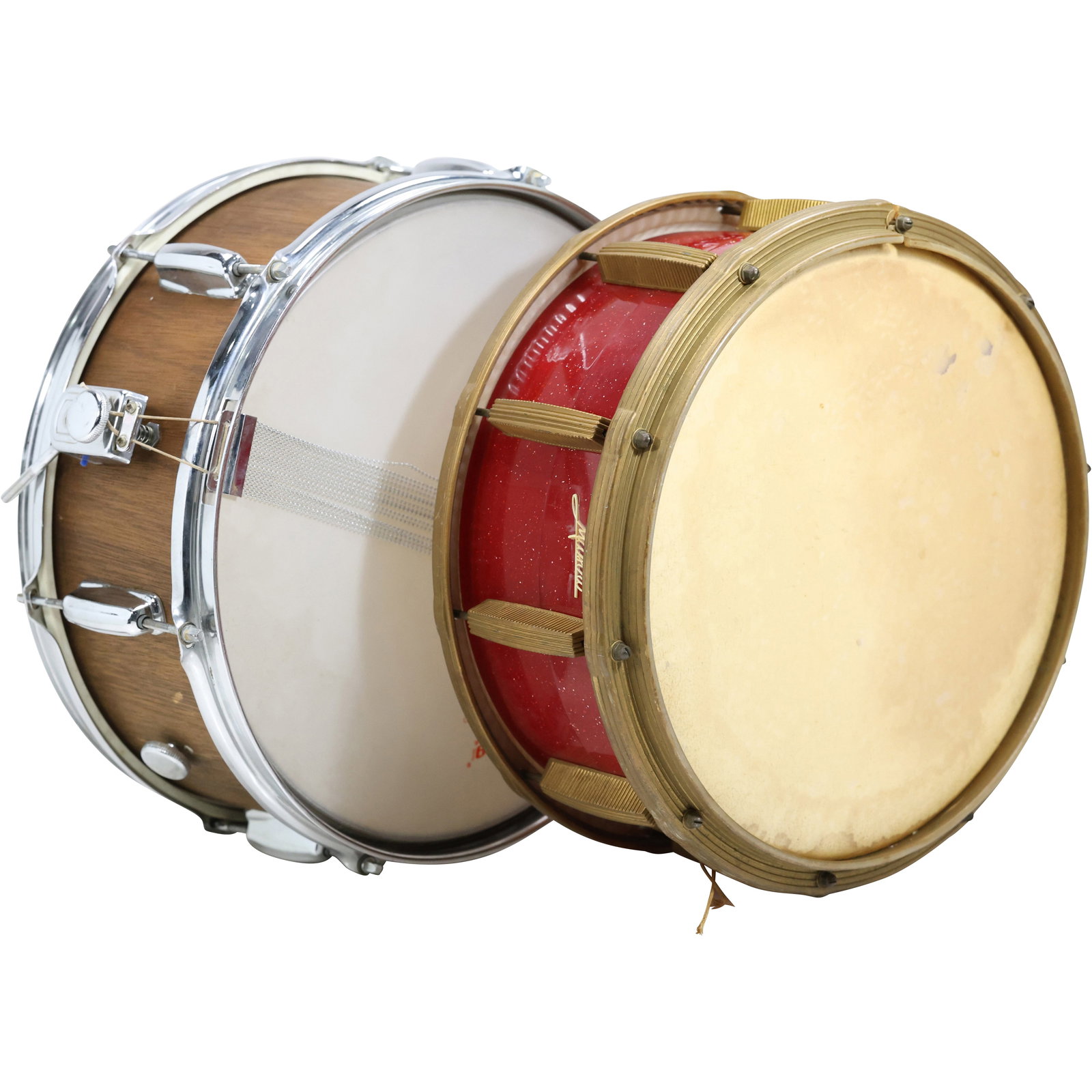 2 Vintage Percussion Snare Drums 12 in. and 14 in. diameters (1 of 11)