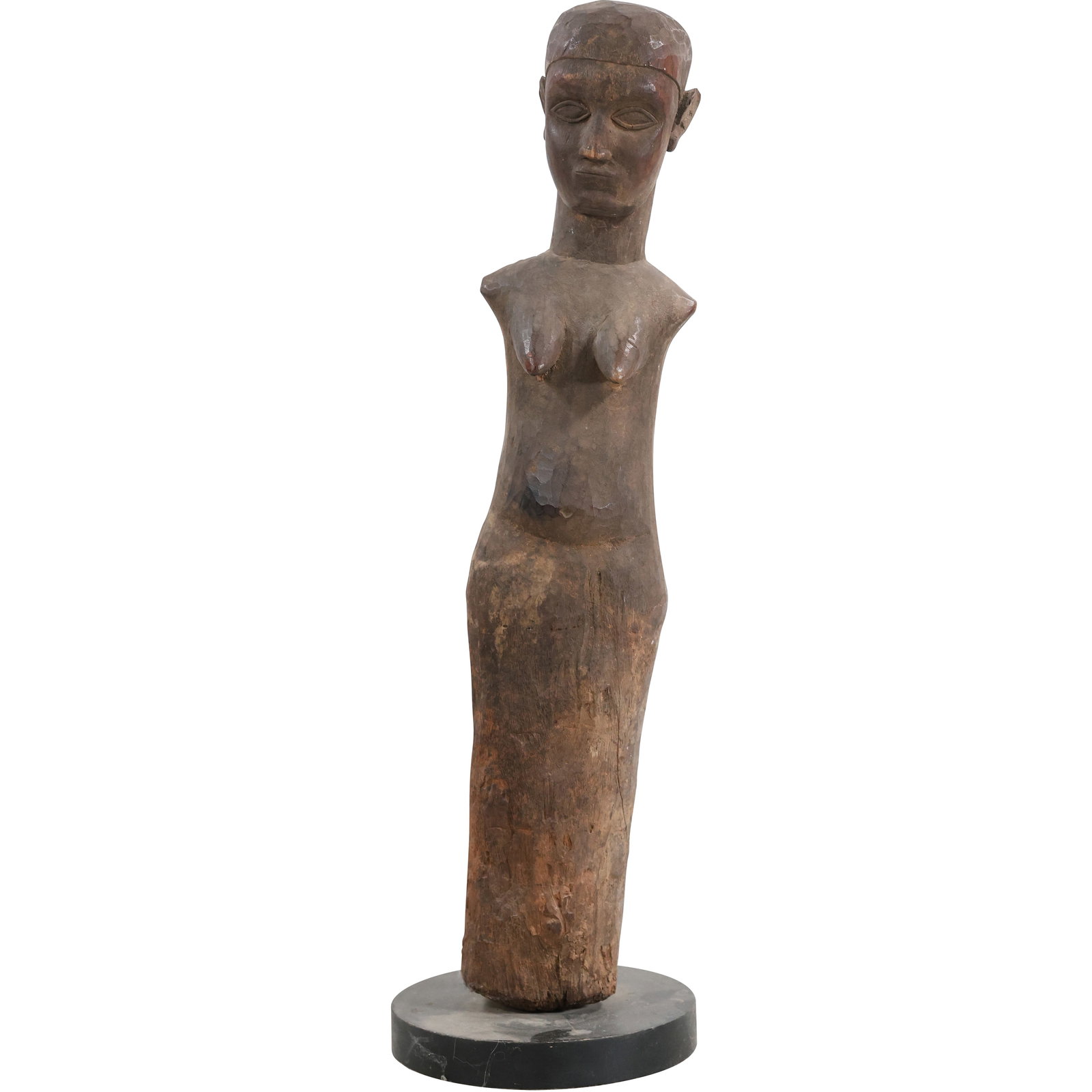 Tall Folk Art Carved Wood Figure of an African Woman , 31 inches height (1 of 11)