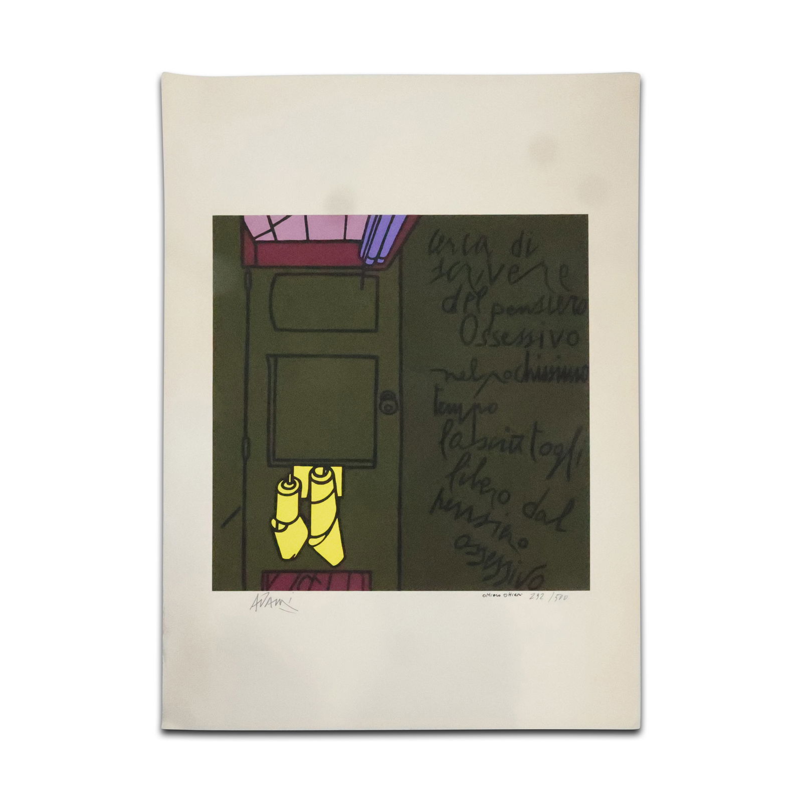 Valerio Adami (Italian, born 1935) - "Otterie Ottiero" Hand-Signed and Numbered 292/500, Lithograph (1 of 20)