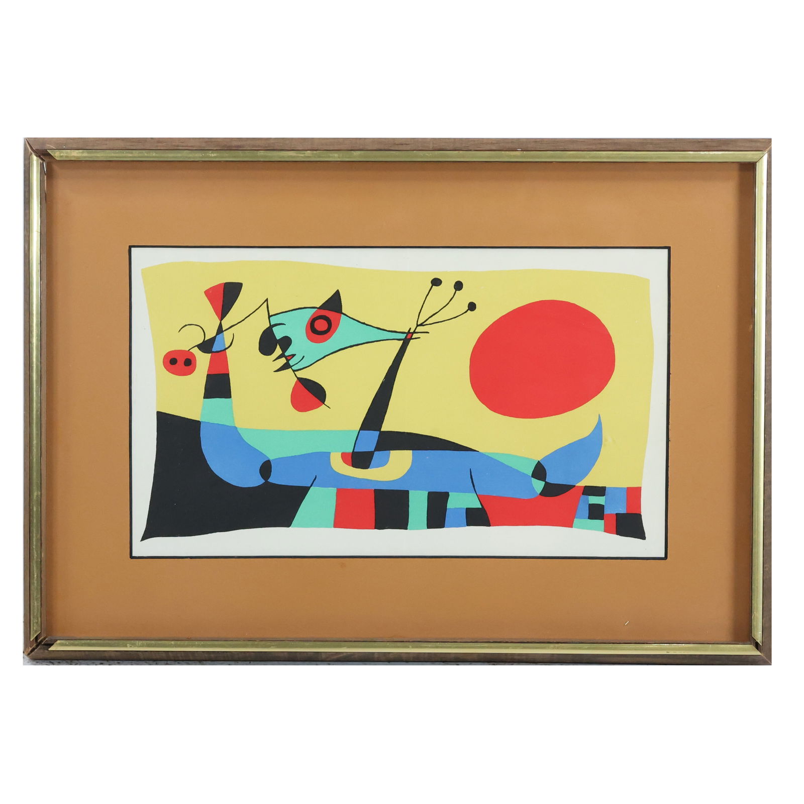 Joan Miro, Colorful Framed Print "Peacock Feathers" (1 of 13)
