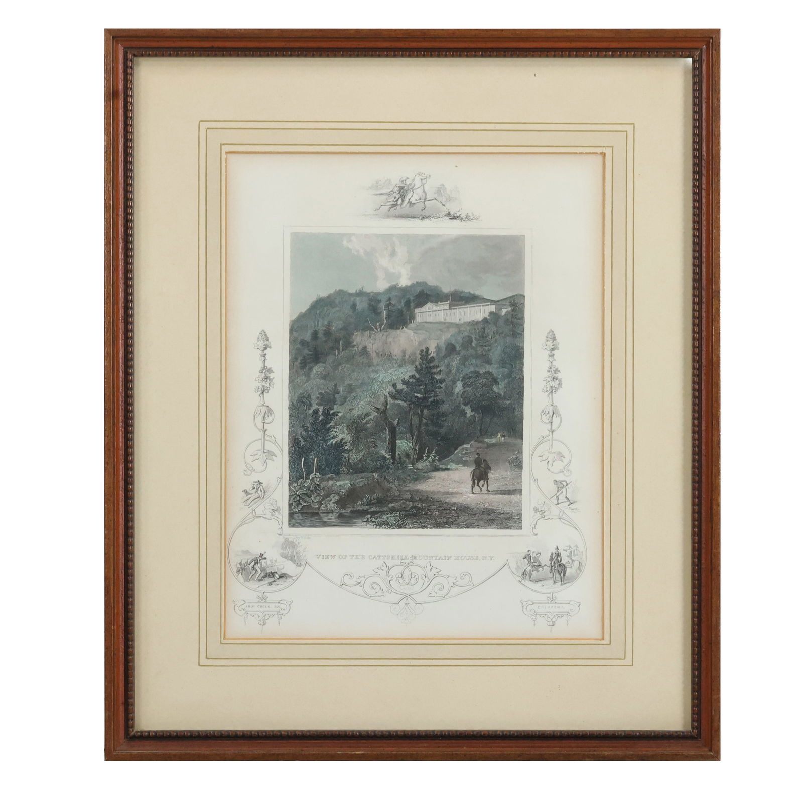 Framed Etching Print "View of the Cattskill Mountain House N.Y.", Framed (1 of 14)
