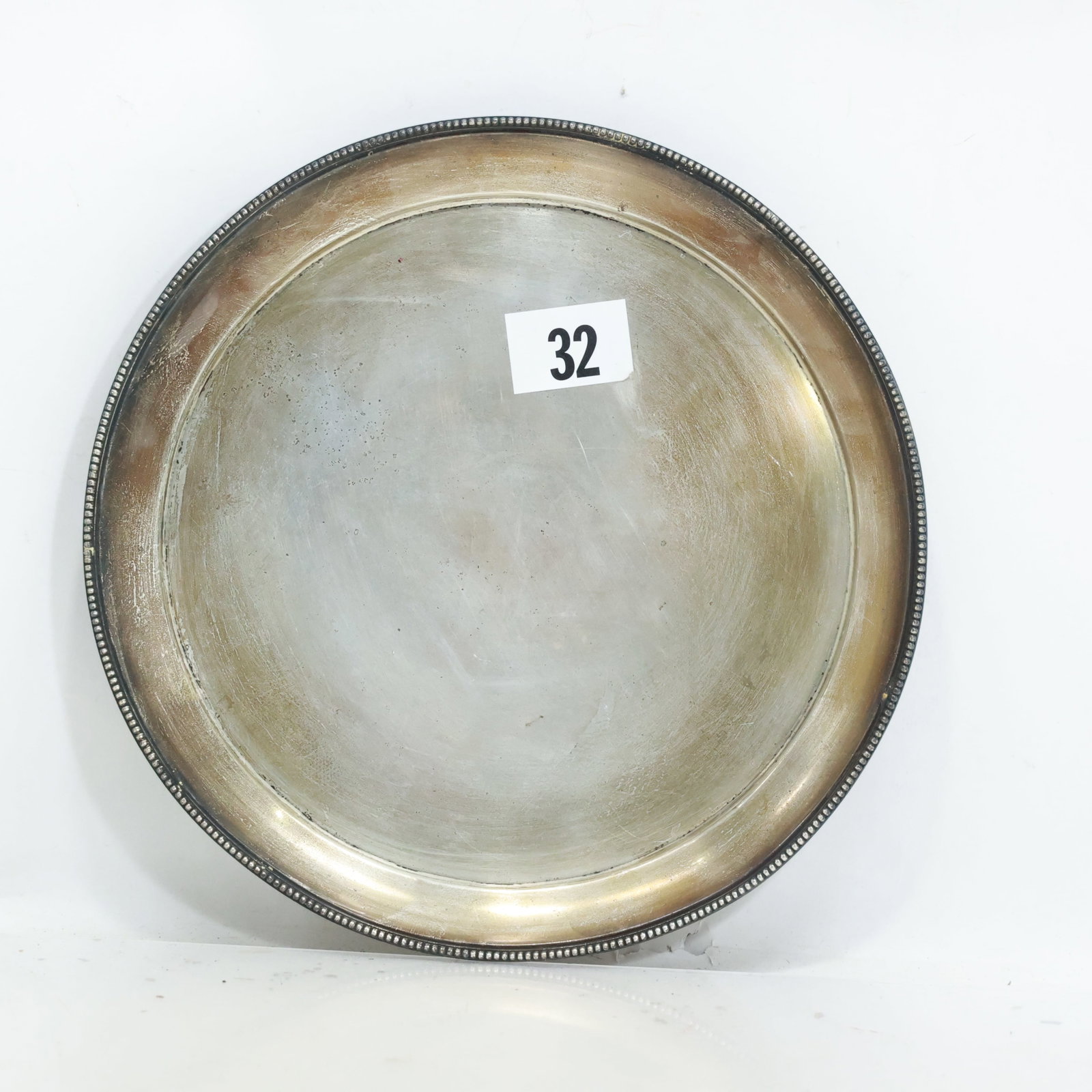 Sterling Silver Low Bowl, weight 387 grams, 10 3/8 in. diameter x 3/4 in. height: Sterling Silver Low Bowl; size 10 3/8 in. diameter, 3/4 in. height; weight 387 grams **Important Pick-Up Information: Lots 1-100 are located at our Auction Gallery at 174 Glasco Turnpike, Saugerties, 