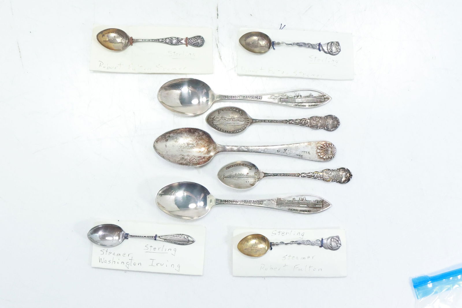 Assorted Day Liner Hudson River Boat Collector's Spoons, Most Sterling, Robert Fulton, Irving (1 of 11)