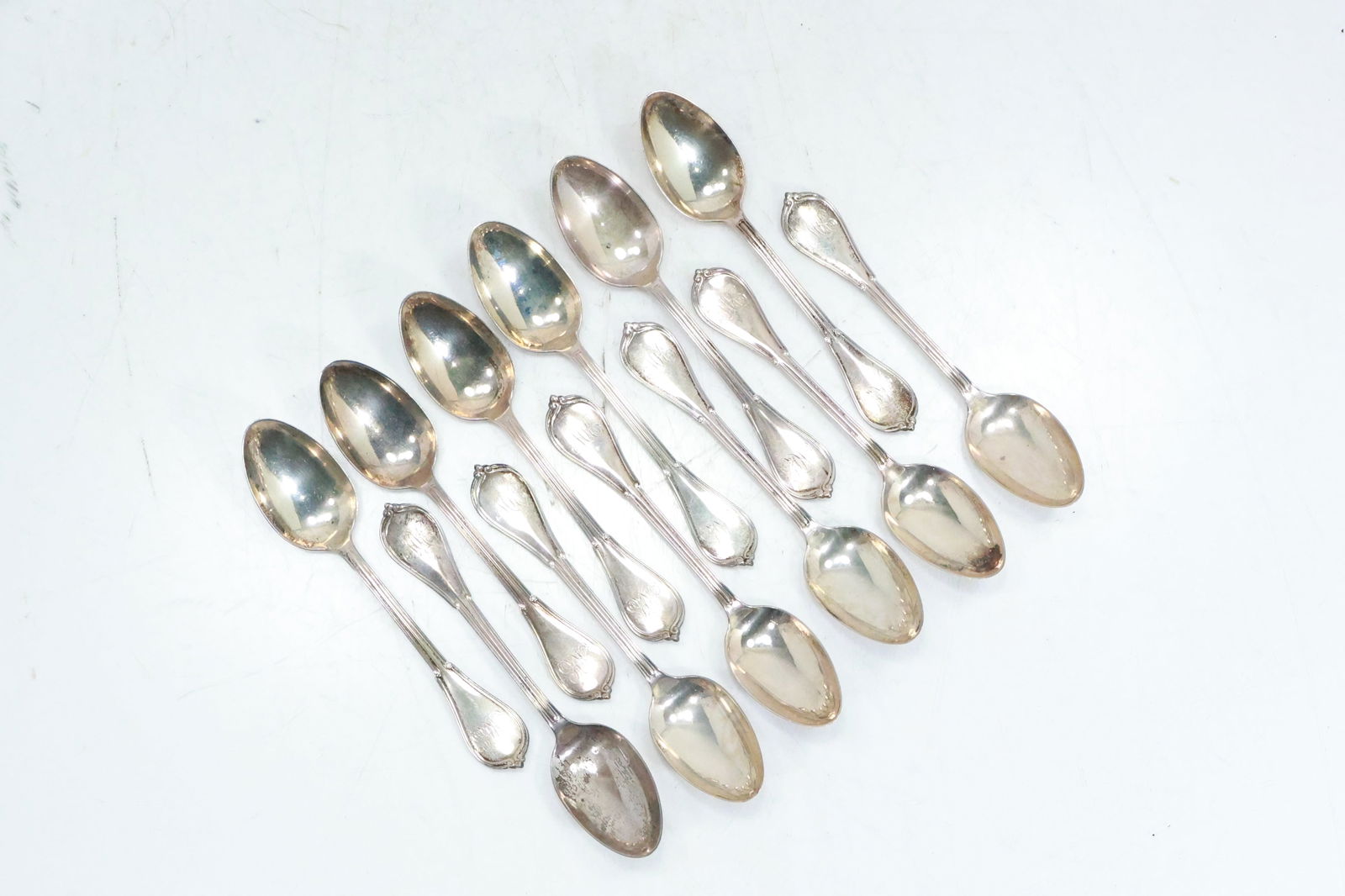 12 Sterling Silver Spoons weighs 255 grams (1 of 8)