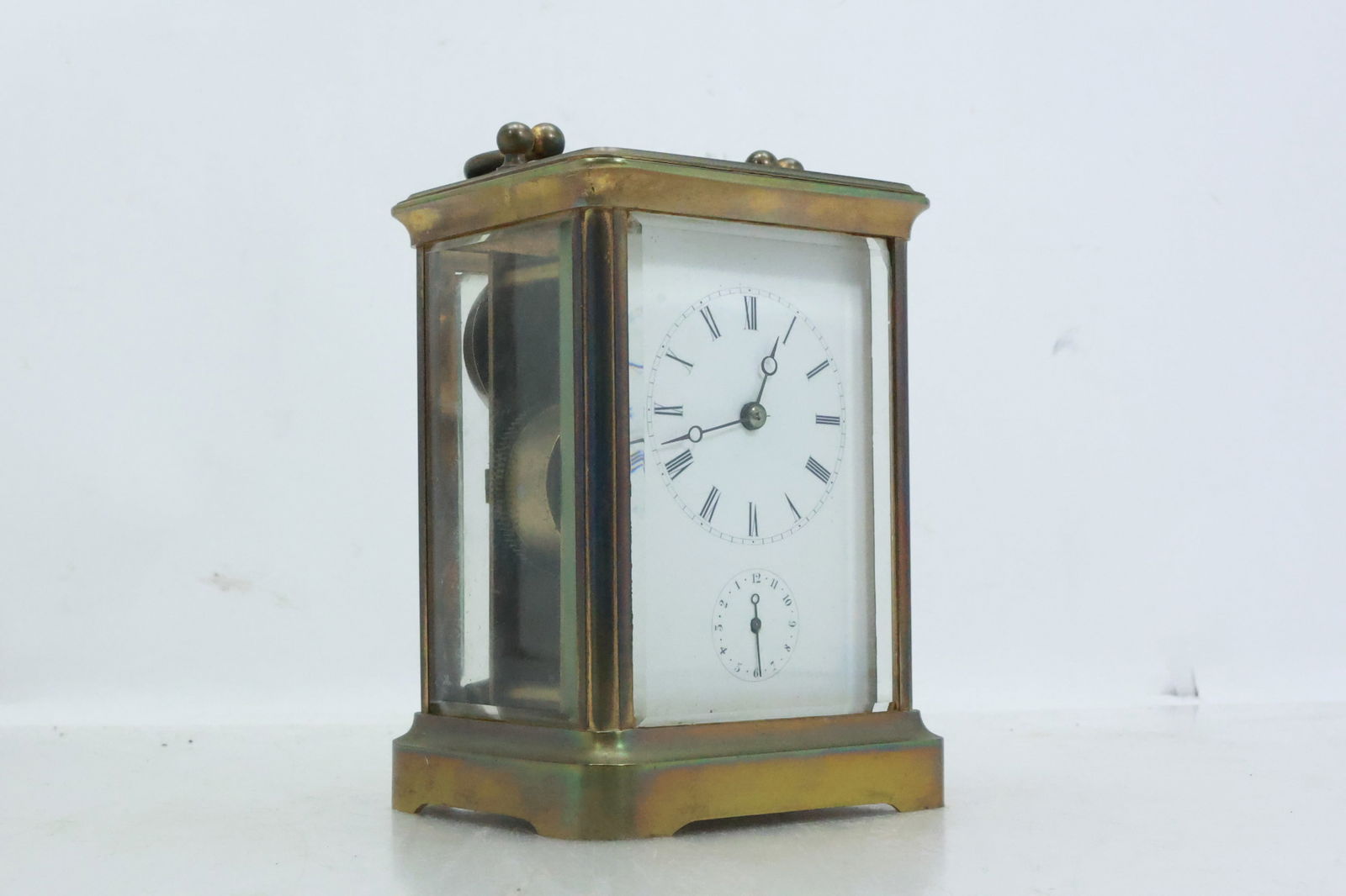 BREVETE PARIS Brass & Glass Carriage Clock (1 of 11)