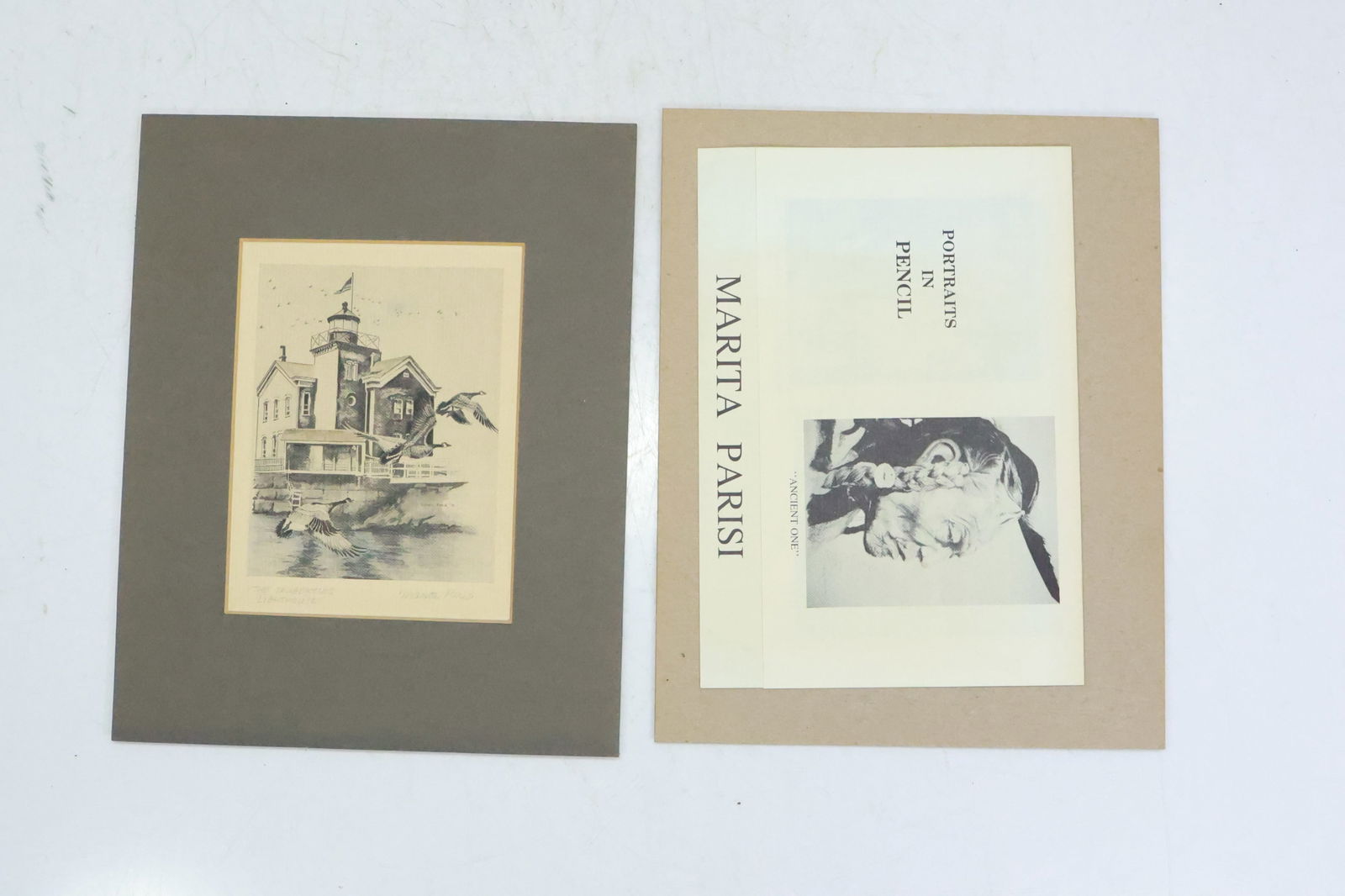 The Saugerties Lighthouse by Marita Parisi, Hand Painted Print image 5 in. x 4 in.: The Saugerties Lighthouse by Marita Parisi, Hand Painted Print, image 5 in. x 4 in. ; mat 10 in. x 8 in. **Important Pick-Up Information: Lots 1-100 are located at our Auction Gallery at 174 Glasco Tu