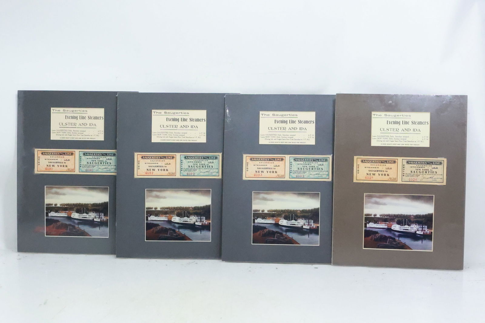 [4] Saugerties Evening Line  / 2 Tickets / Photo of A Nemethy Painting size 12 in. x 9 in. (1 of 8)