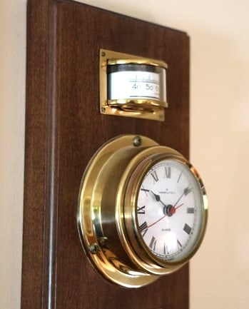Hamilton Quartz Made in France Wall Barometer size 10 in. length x 5 in. wide (1 of 6)