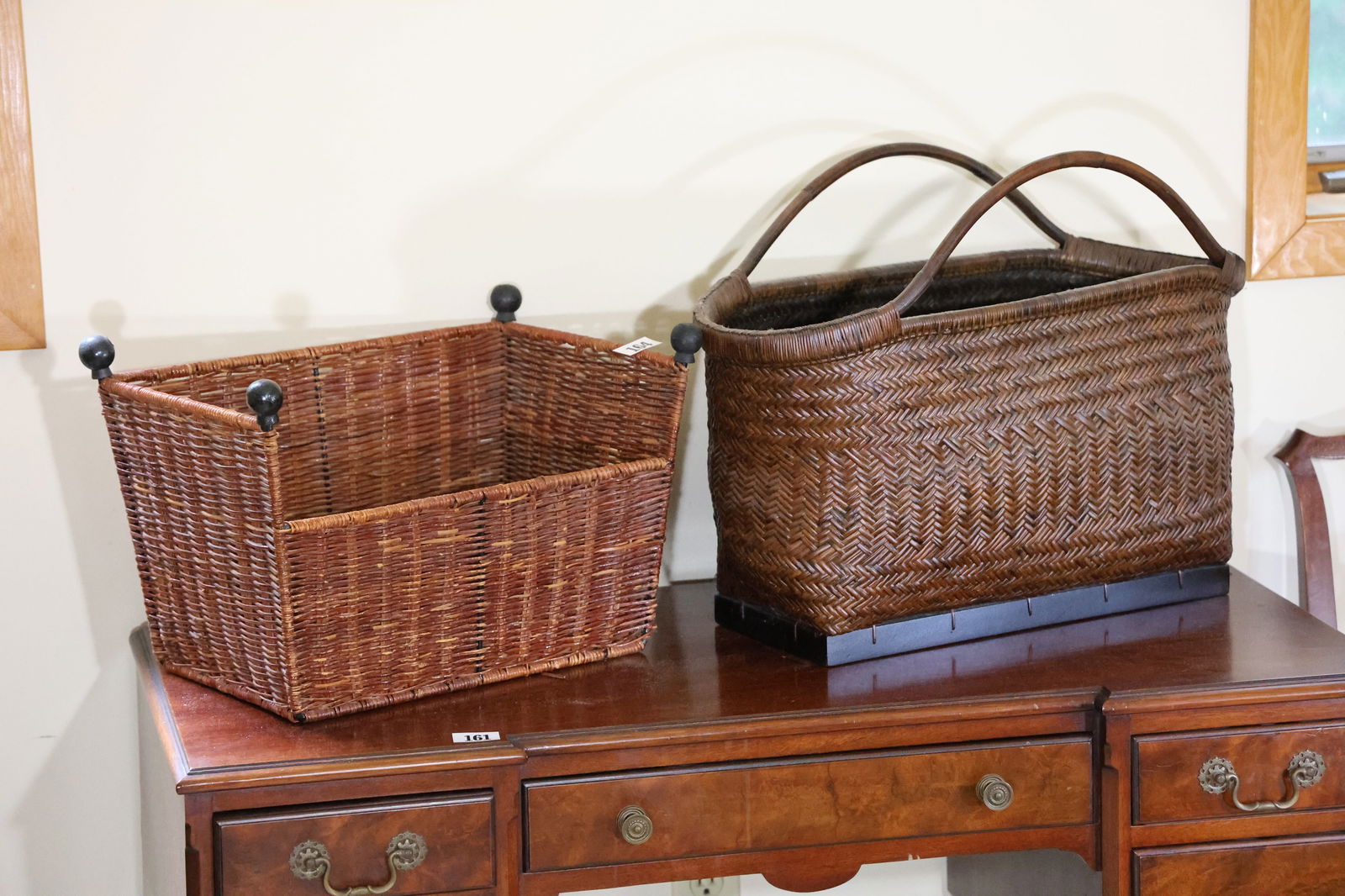 2 Wicker Reed Baskets in Natural Finish 22 in. and 17 in. (1 of 13)