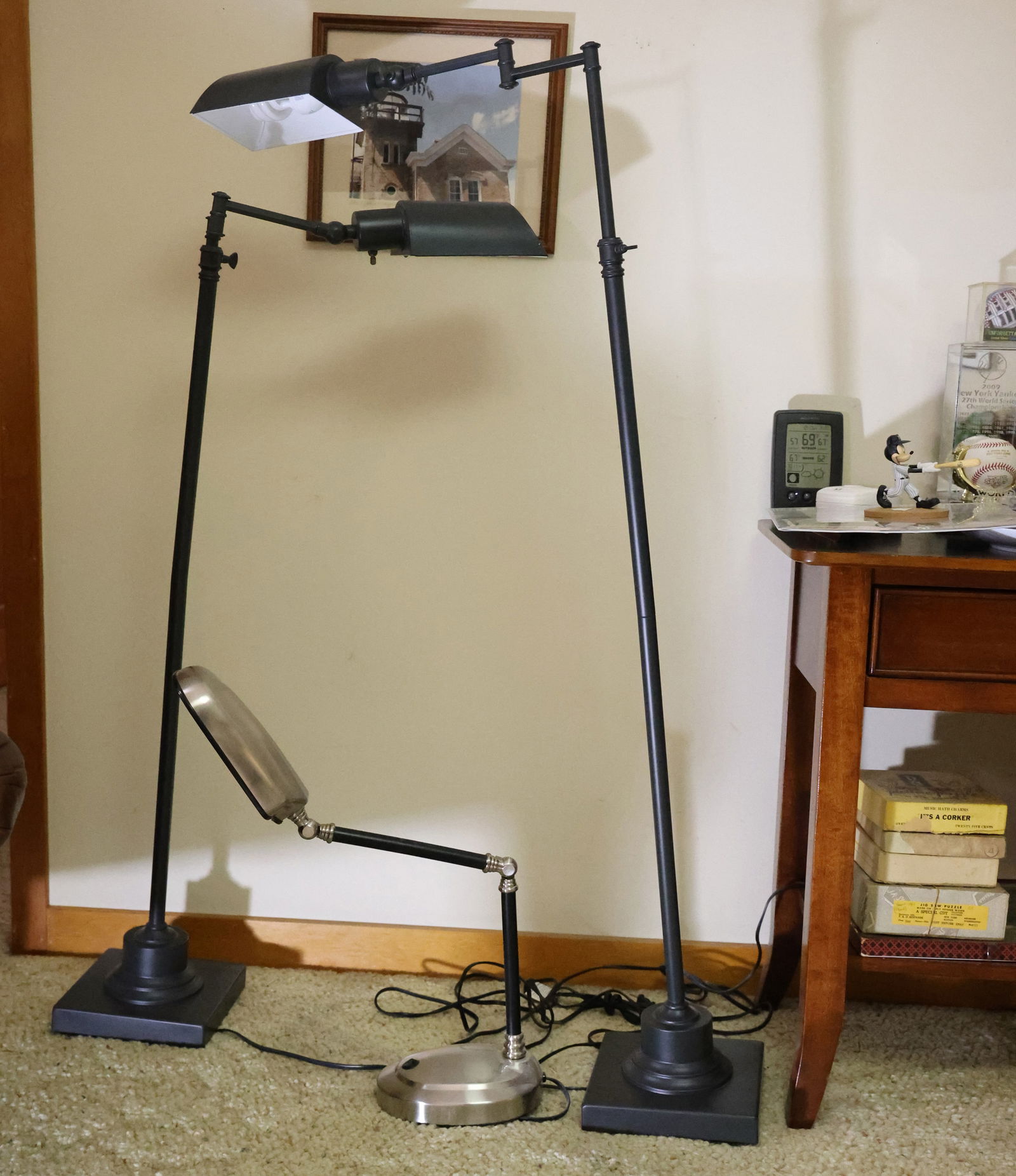 [3] Floor Lamp, Adjustable Desk Lamp, Floor Lamp [as is] (1 of 7)