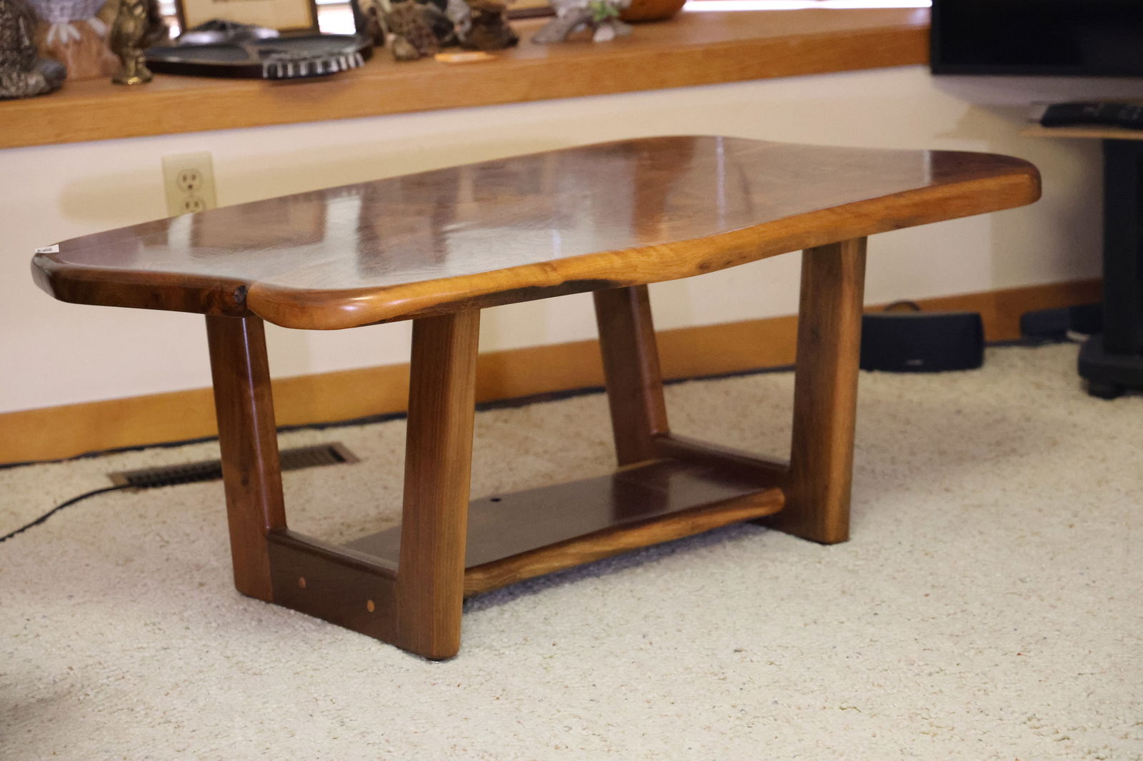 Black Walnut Coffee Table by Heller's Fabulous Treecraft Furniture, Boiceville NY with Receipt (1 of 9)