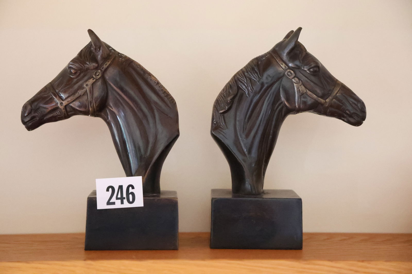 Brass Horse Head Bookends 7.5 in. x 5 in. (1 of 5)