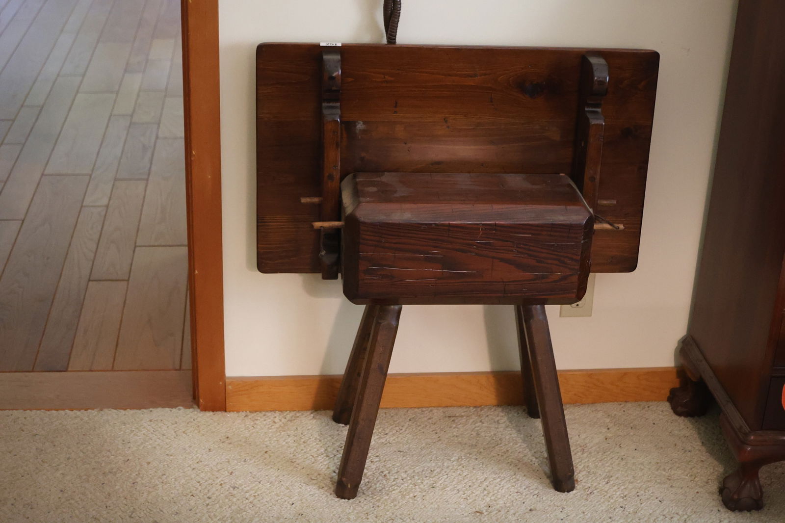 Small Pine Hutch Table Stand 31.5 in. height x 30 in. wide (1 of 2)