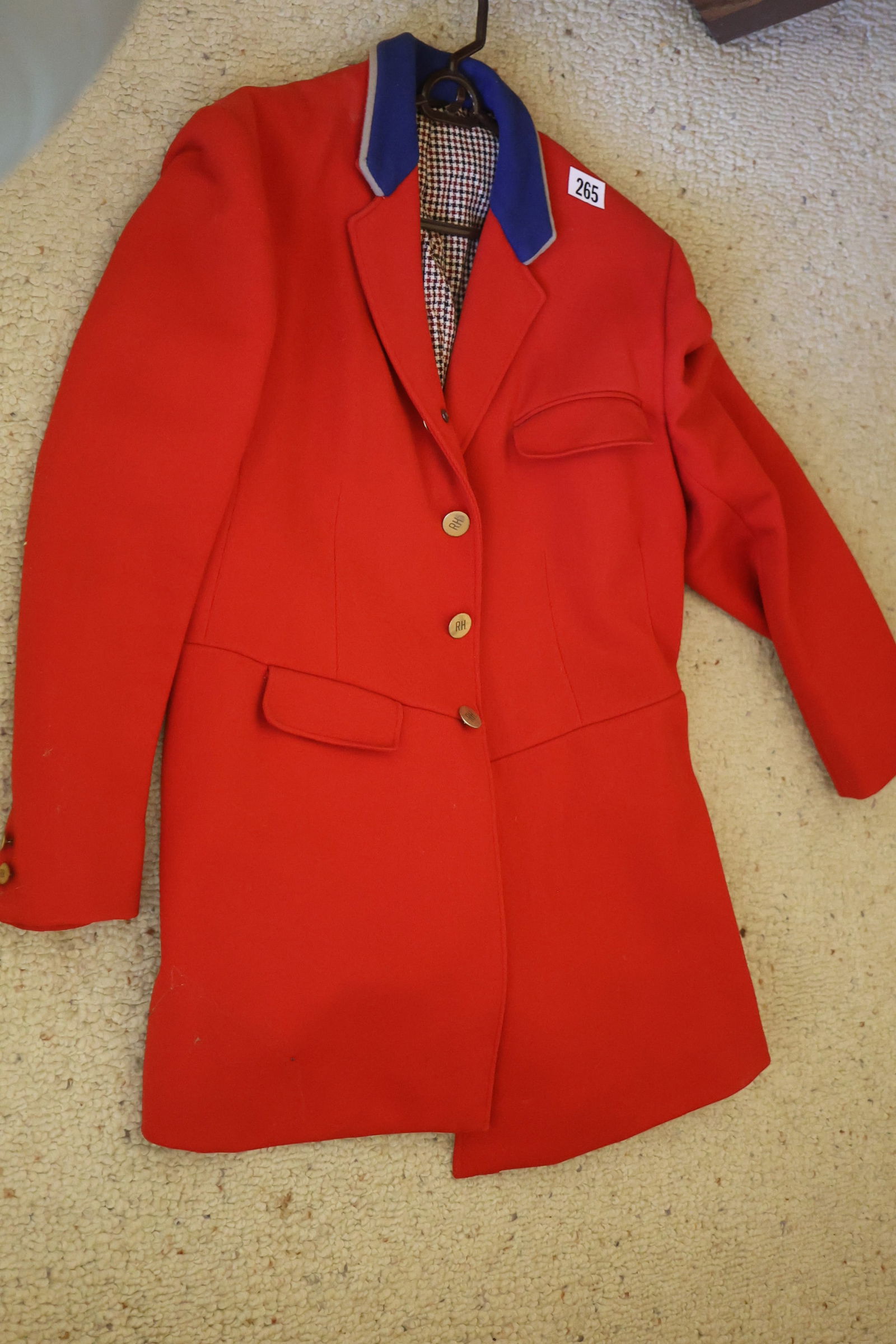 Red Equestrian Jacket - size Large , 35 in. x 20 in. (1 of 3)
