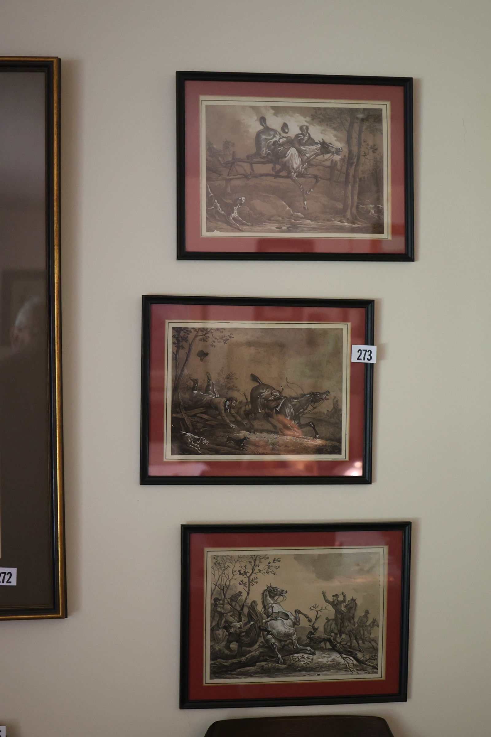 4 Assorted Carle VERNET Lithograph Equestrian Horse Scenes, Framed (1 of 5)