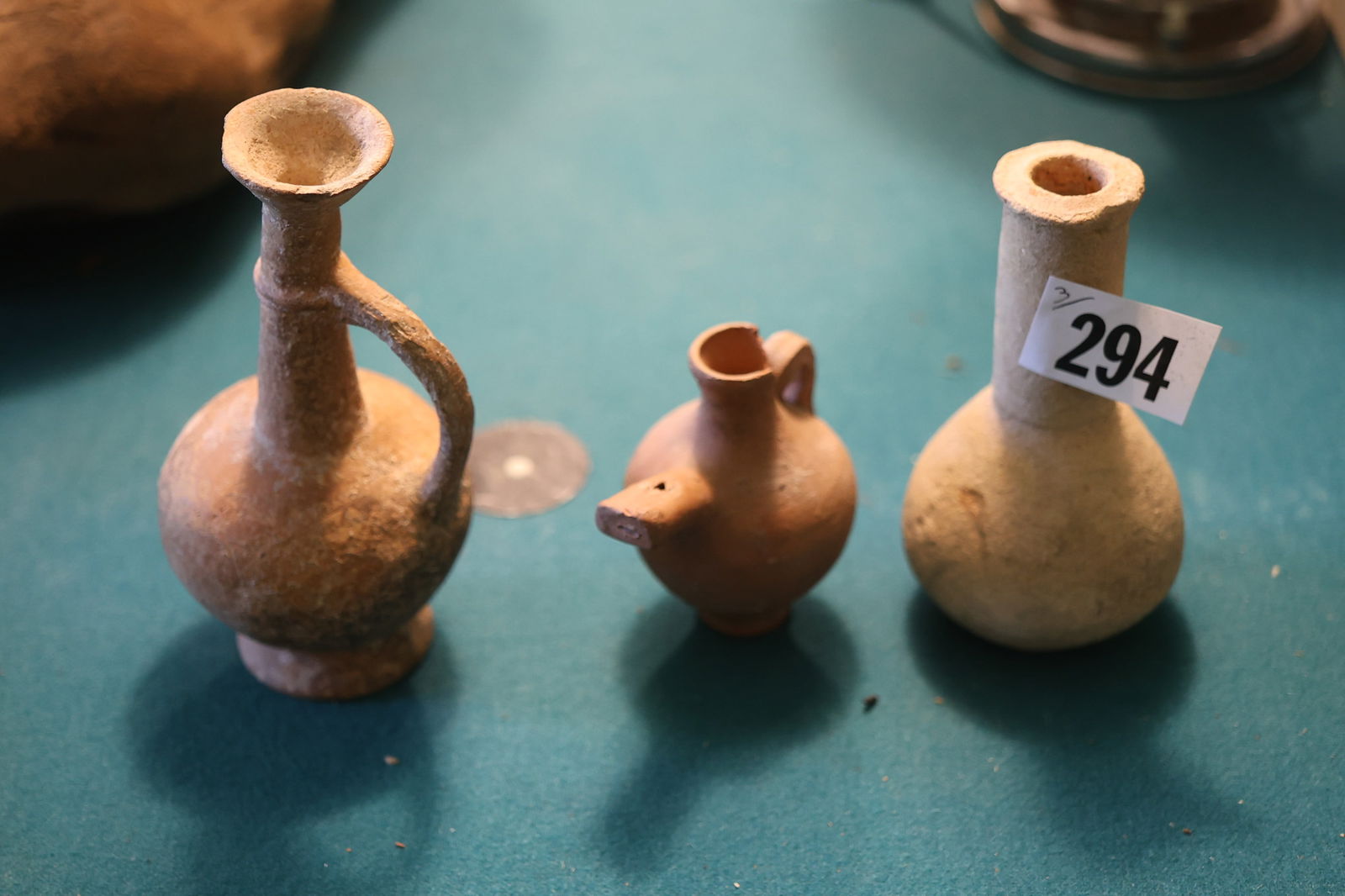 3 Assorted Pre-Columbian Vessel Artifacts 6 in. , 3.5 in. (1 of 4)