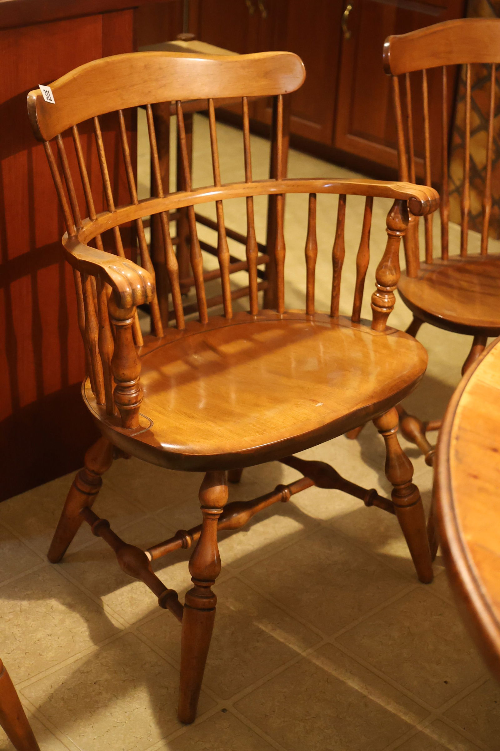 Set 6 Maple Windsor Style Dining Chairs, 33 in. height x 24 in. (1 of 4)