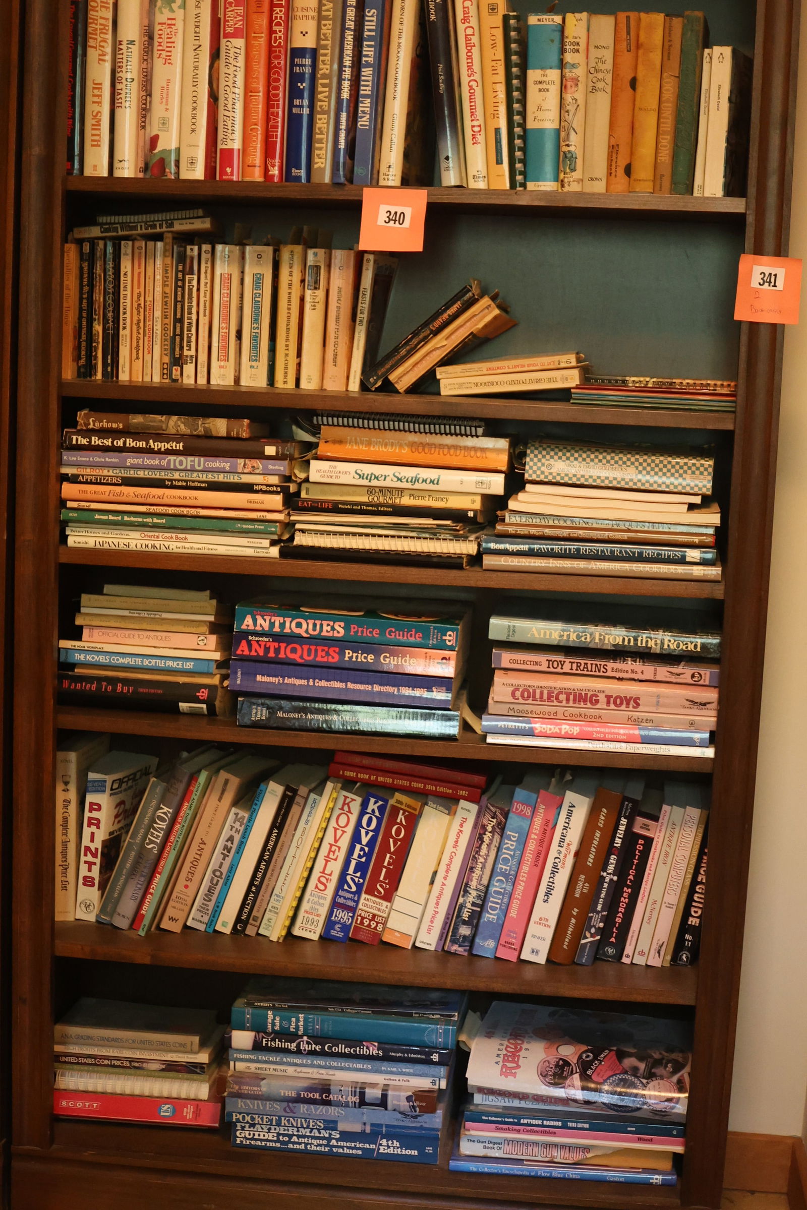 Contents of Right Bookcase: Books, Mostly Antiques Reference Books - SEE PICTURES (1 of 12)
