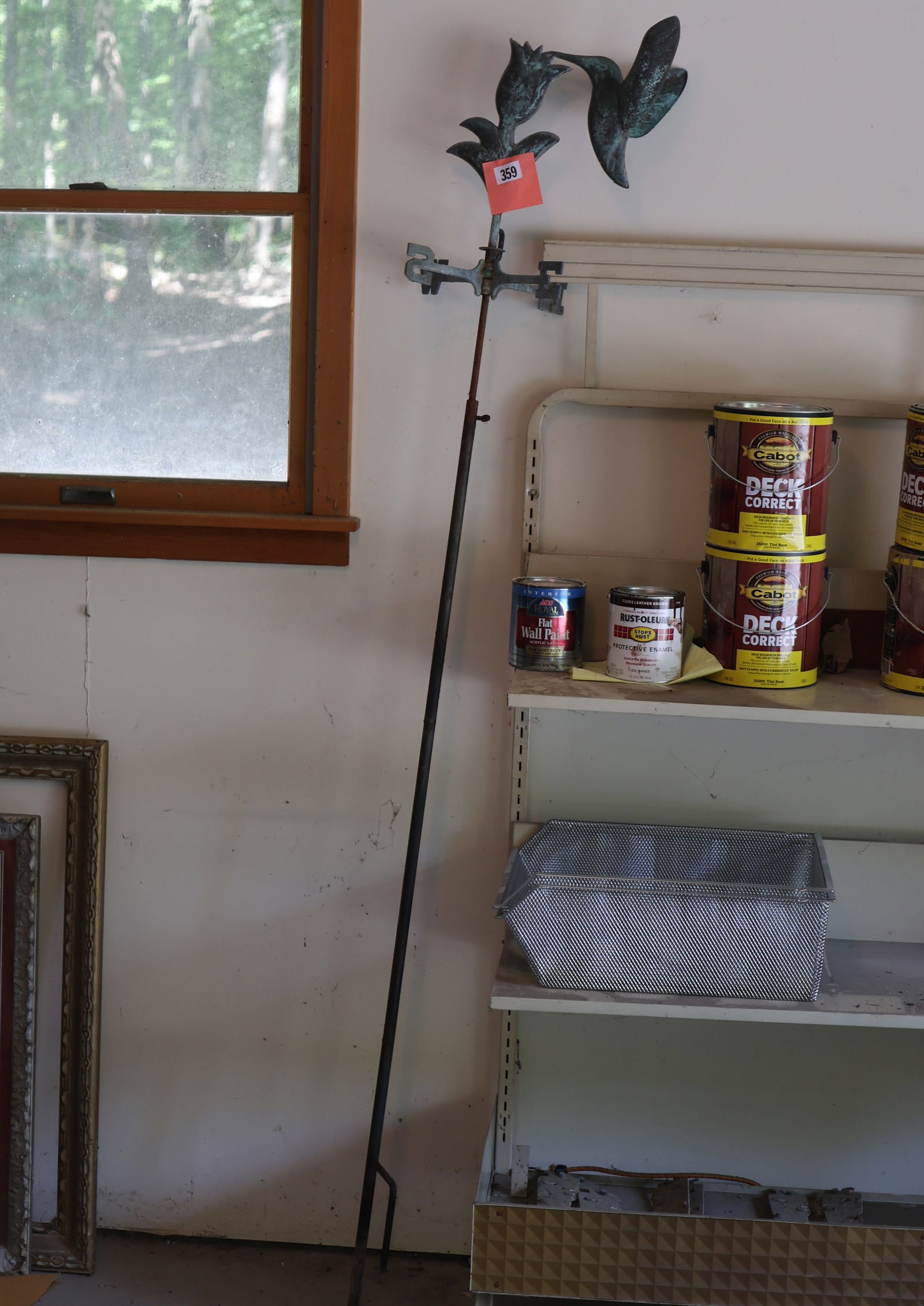 Garage: Brass and Copper Weathervane of Hummingbird at Flower 75 in. x 15 in. x 13 in. (1 of 4)