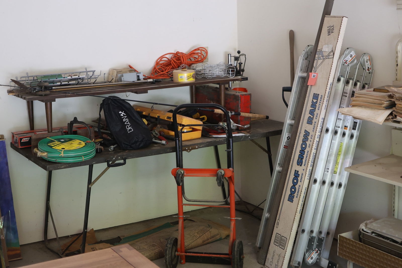 Garage: Ladders, Tools, Hand Truck, Hose, Misc.  - SEE PICTURES (1 of 4)