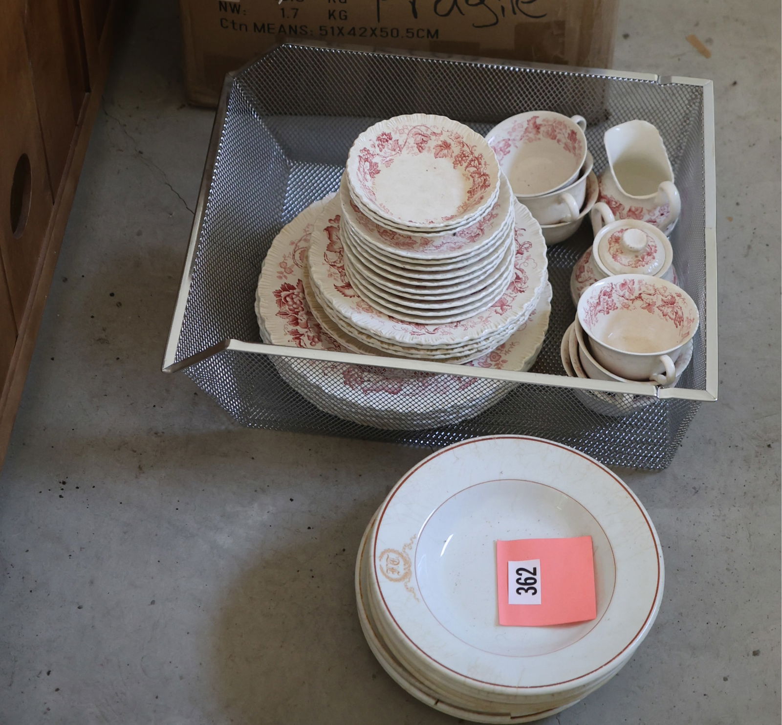 Garage: Grouping of Vintage Porcelain Dinnerware including Limoges France   - SEE PICTURES (1 of 5)