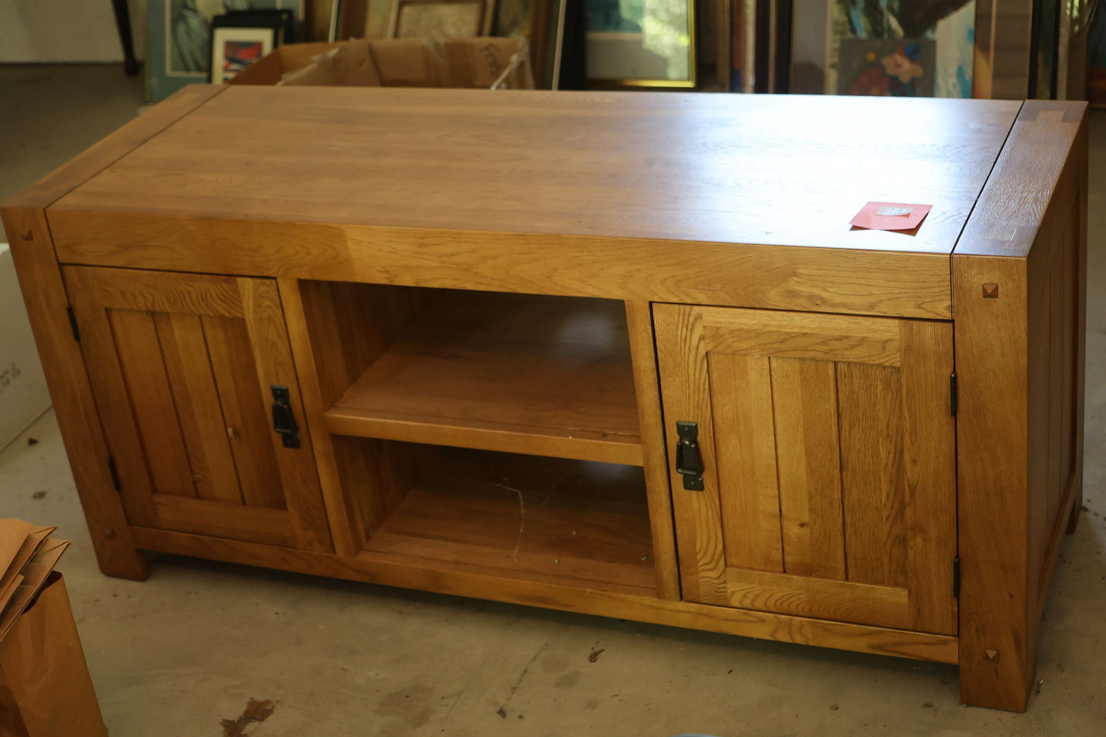 Garage: Mission Style Arts and Crafts Console Table / TV Stand, Clean,  approx. 48 in. length (1 of 3)