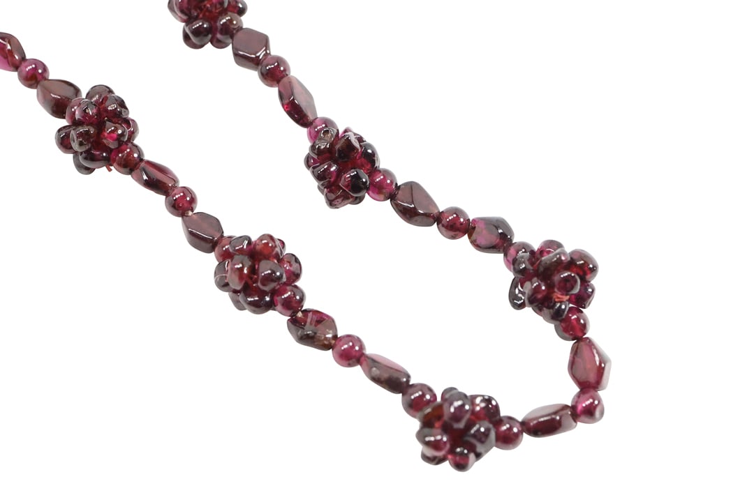 Victorian Knotted Amethyst Beads Necklace 26 inches x 1/2 in. (1 of 7)