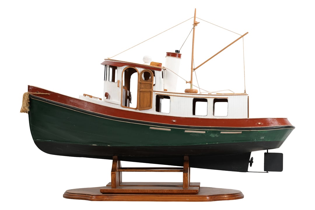 Quality Wood TUG BOAT Model on Base Stand 29 inches x 10 inches x 19 inches (1 of 14)