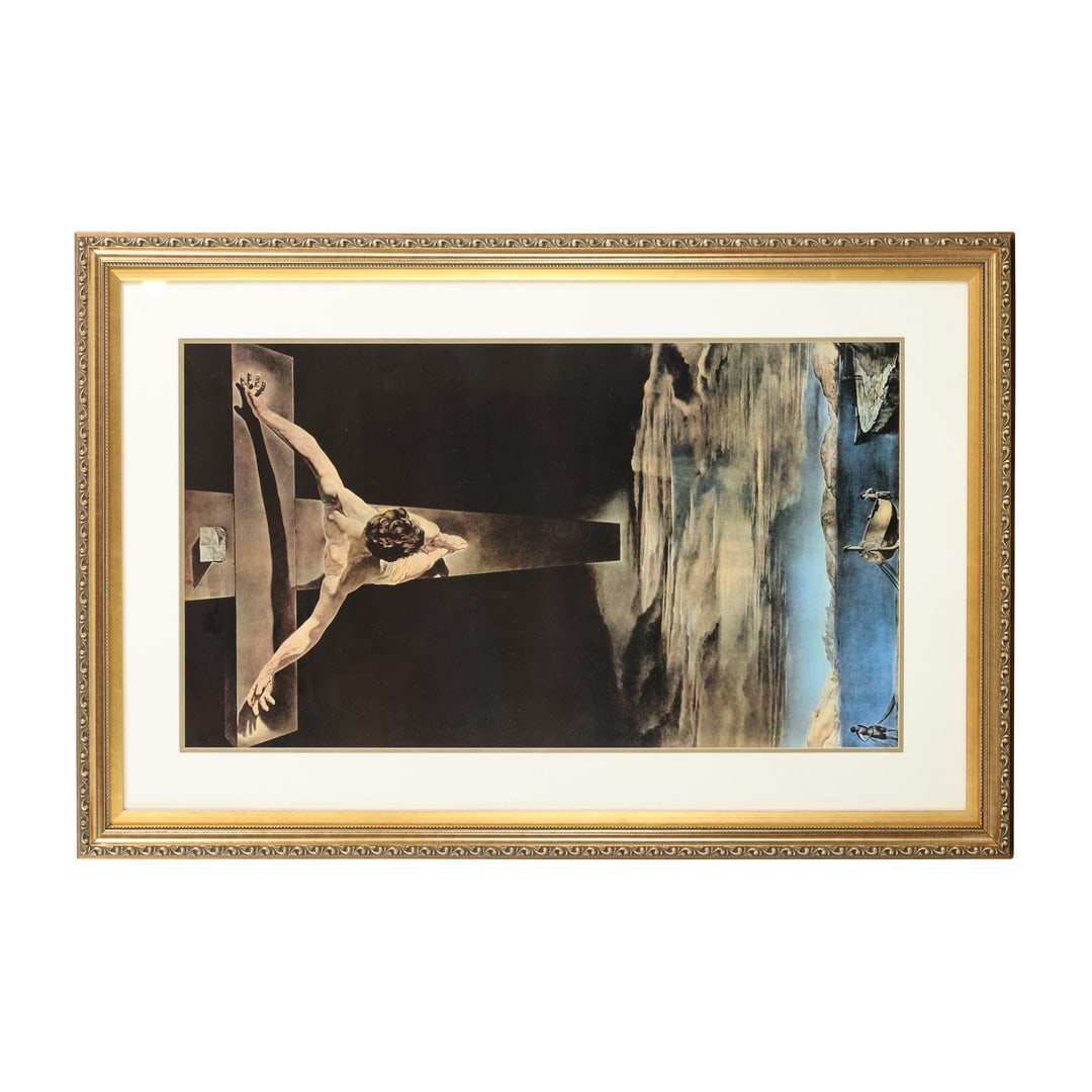 Salvador Dali, "Christ of St. John of the Cross" Framed Color Print, Label on Verso (1 of 15)