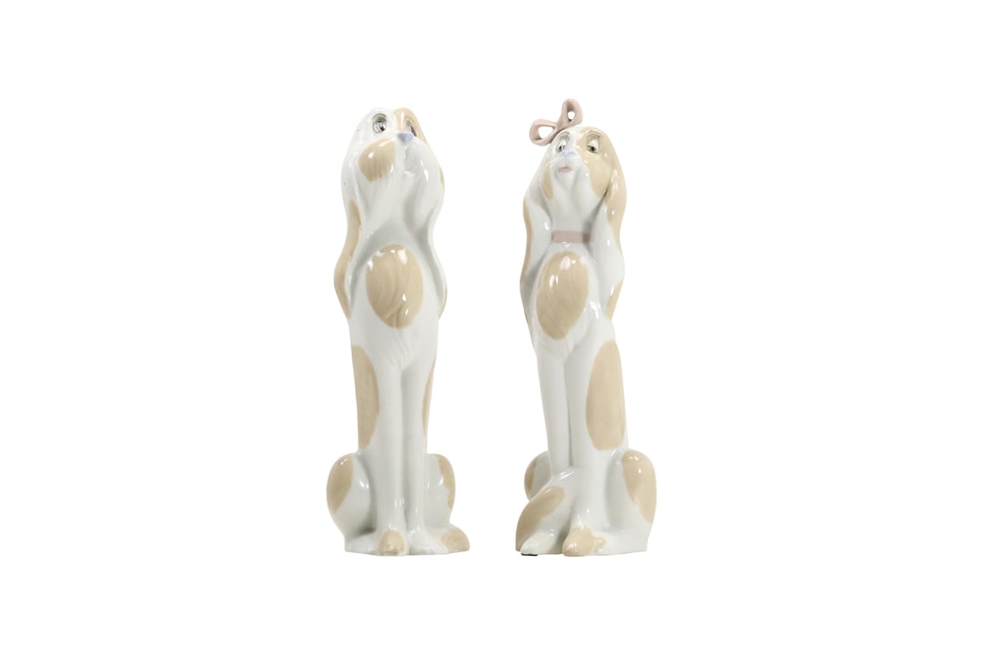 Vintage Porceval Cocker Spaniel Dogs Couple Figurines 10" Made in Spain (1 of 10)