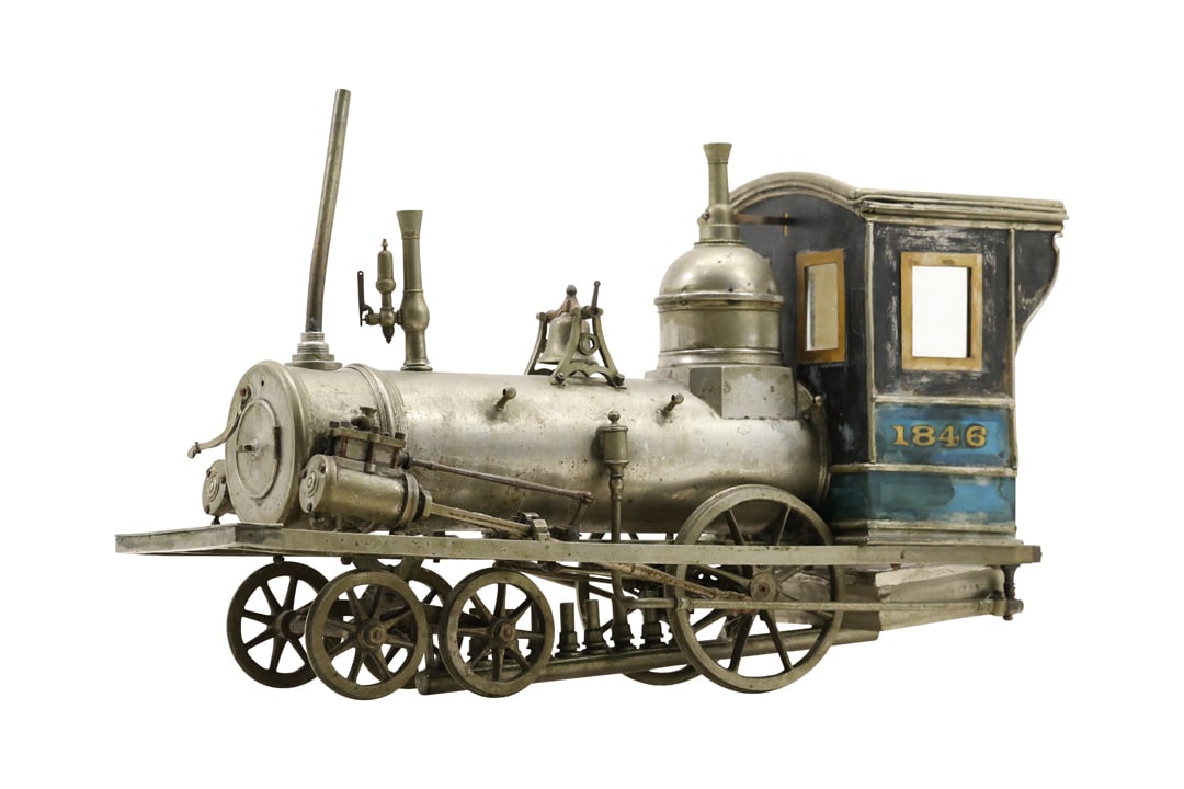 Circa 1890s Antique Steam Powered Locomotive Toy Train, all metal, 13.5 inches length (1 of 14)