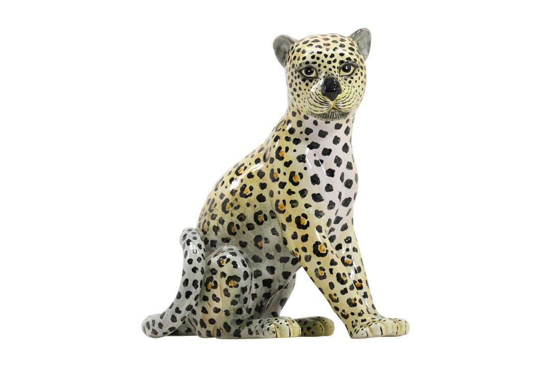 Italian Porcelain Cheetah Statue Figure 12 inches height (1 of 15)