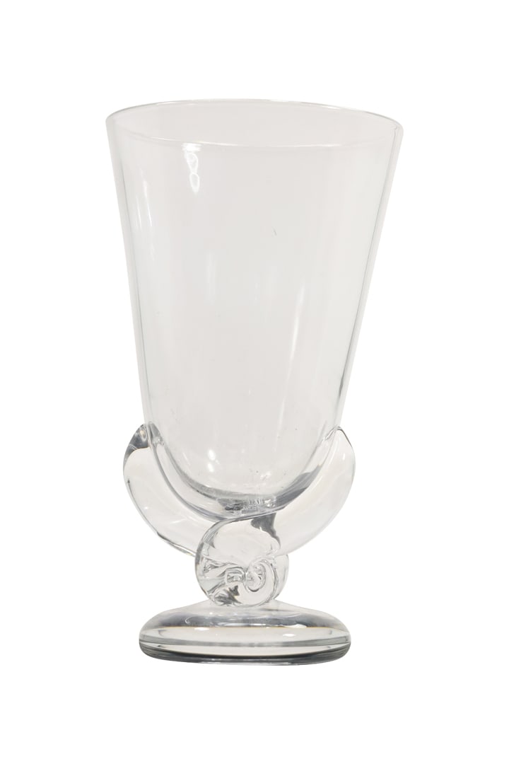 Signed STEUBEN Crystal Glass Flower Vase 8.5 inches height x 5 inches wide (1 of 9)