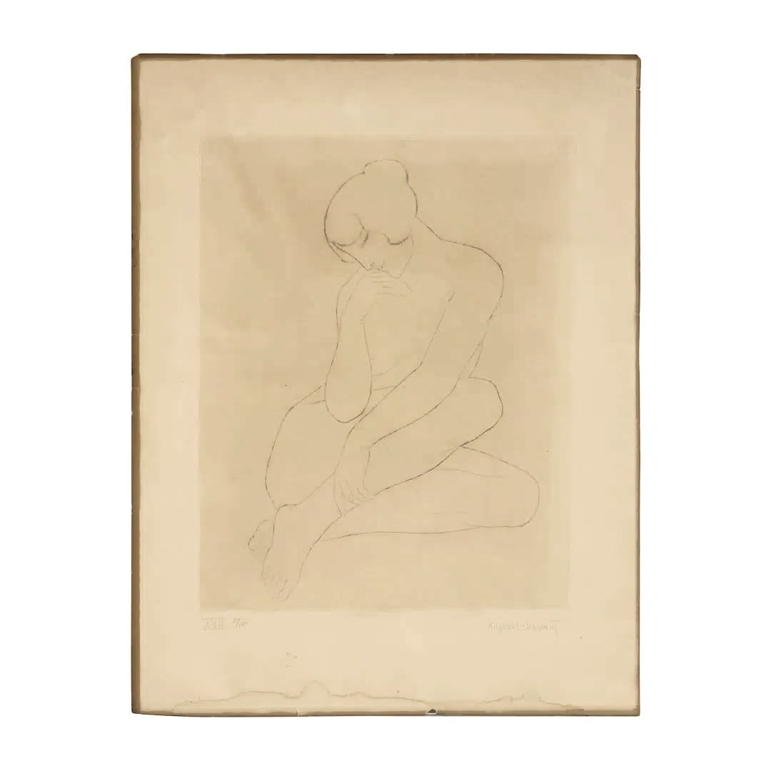 Raphael Schwartz (1884 - 1942 Russia / France) Seated Nude Lithograph Signed , XVII 5/15: Raphael Schwartz (1884 - 1942 Russia / France) Seated Nude Lithograph Signed , XVII 5/15. size:16 x 12 , ASKart: Raphael Schwartz (1884 - 1942) was active/lived in Russian Federation, France.