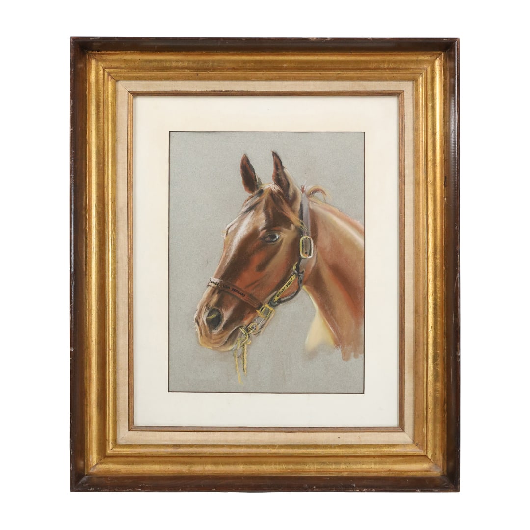Fine Quality Pastel Portrait of Prize Horse "Bloody Mary" , owner Lisa Ferrrari, Framed (1 of 20)