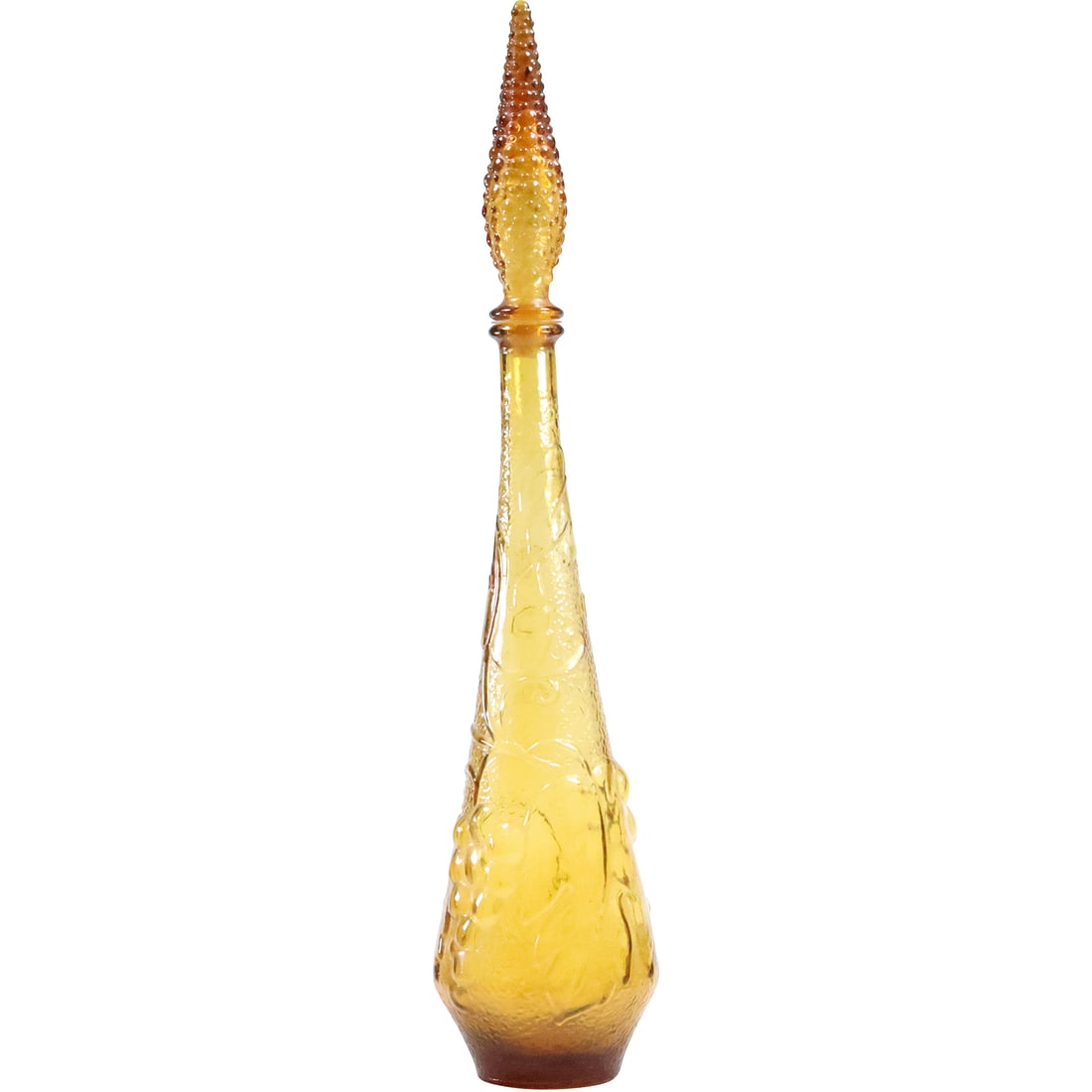 Tall Amber Bubbles Genie Glass Decanter with Stopper (1 of 20)