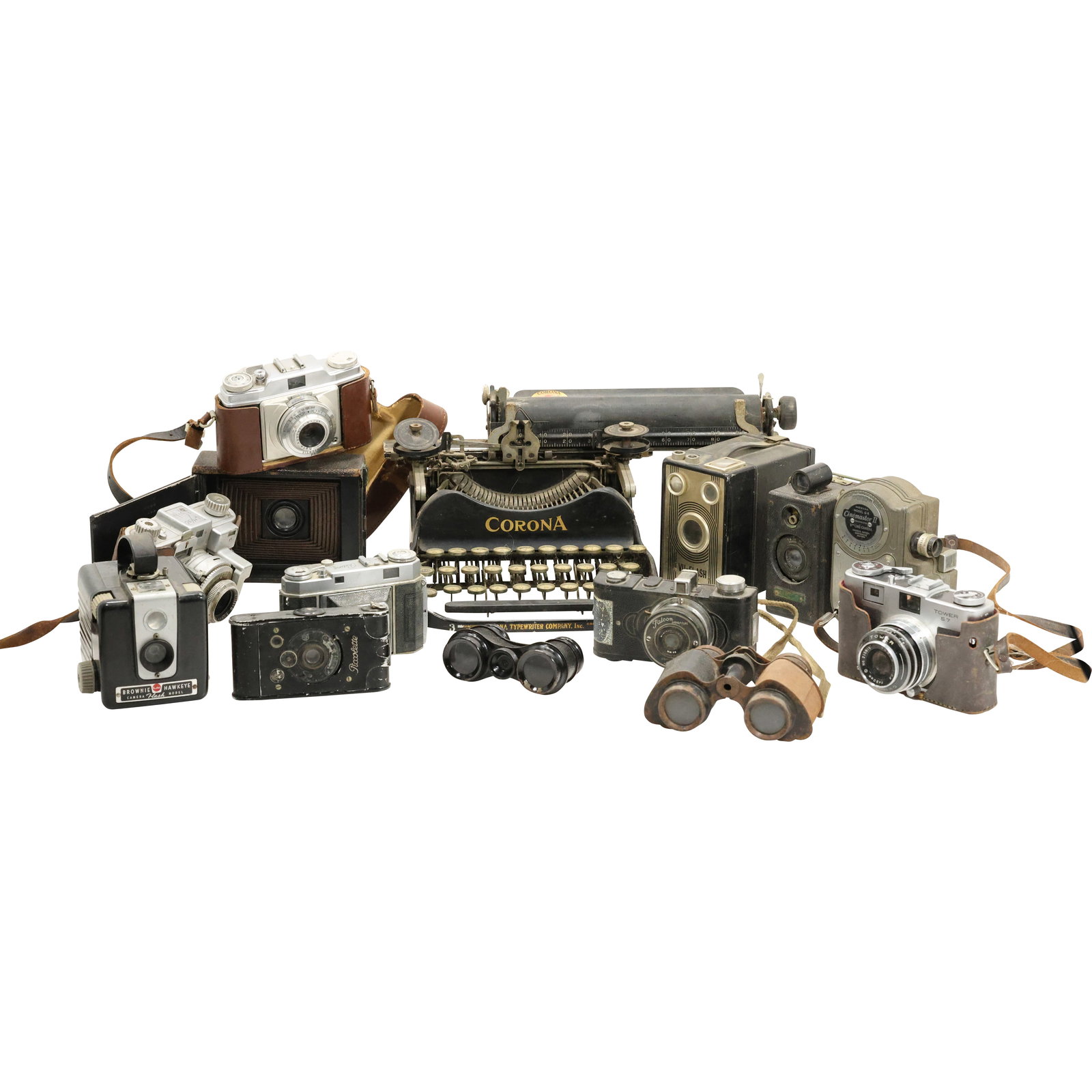 Estate Grouping Vintage Cameras and Vintage Typewriter - Variety - See Pictures (1 of 20)