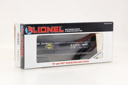 O Lionel 6-16107 Sunoco Black Double Dome Tank Car w/Box
