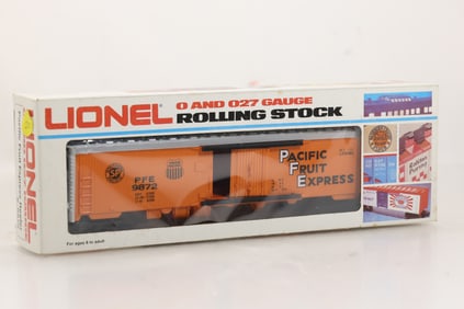 LIONEL 6-9872 O GAUGE ORANGE PACIFIC FRUIT EXPRESS REEFER CAR #9872