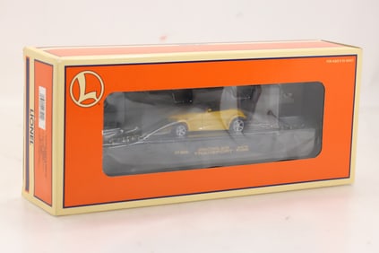 Lionel 6-17522 Flatcar With Chrysler Plymouth Prowler Yellow