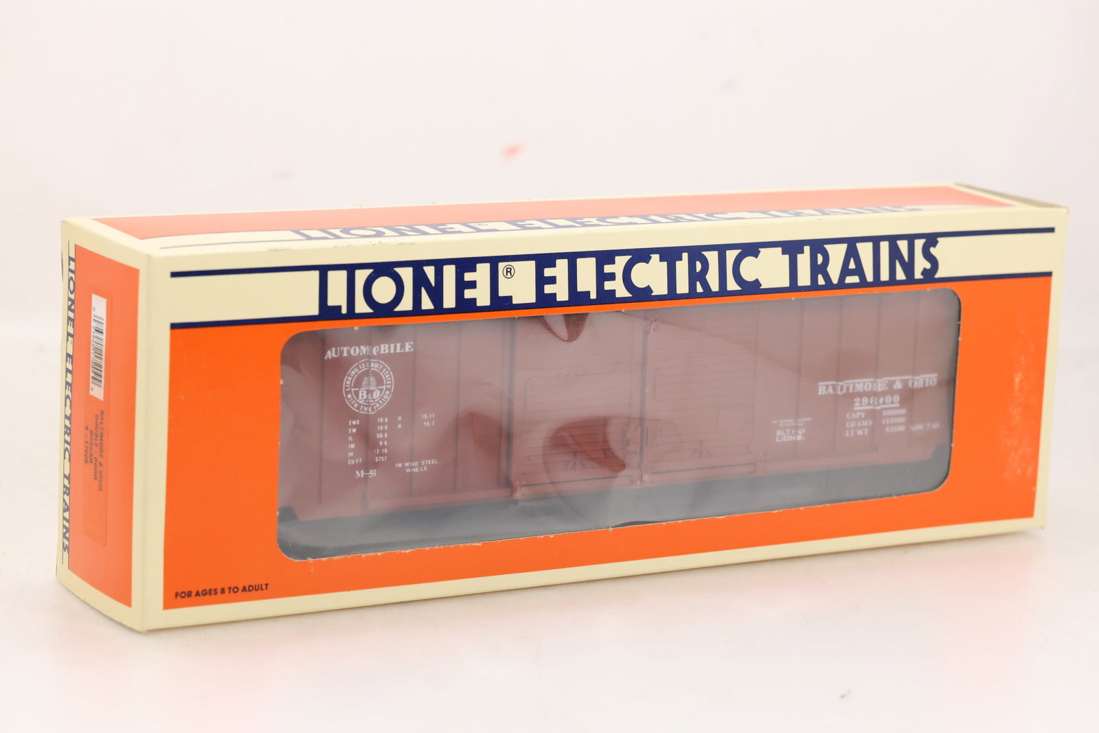 1991 Lionel 6-17209 Baltimore & Ohio Double Door Boxcar, O Gauge, NIB: 1991 Lionel 6-17209 Baltimore & Ohio Double Door Boxcar, O Gauge, NIB Size: 15 x 5